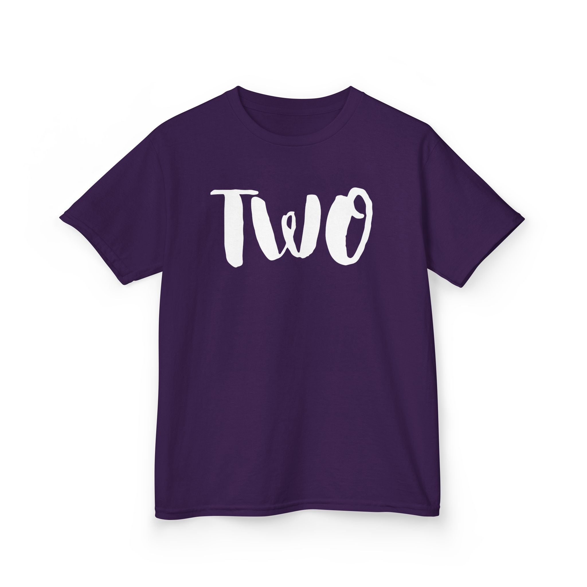 'Two' Kids T‑Shirt – Birthday Toddler Number Shirt for 2-Year-Olds