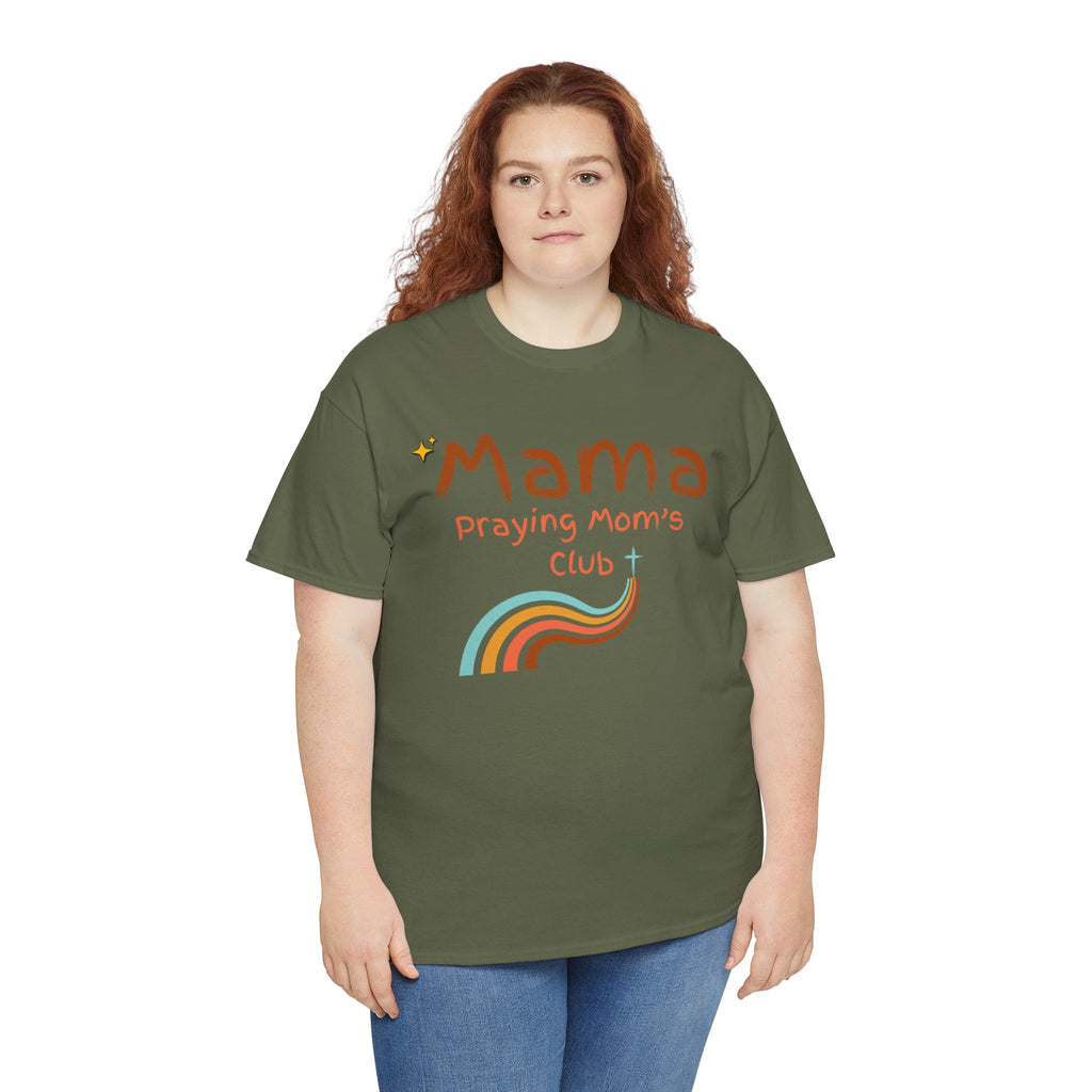 Mama Praying Mom's Club Tee — Inspirational Christian Mama T-Shirt with Rainbow - Mother's Day Gift