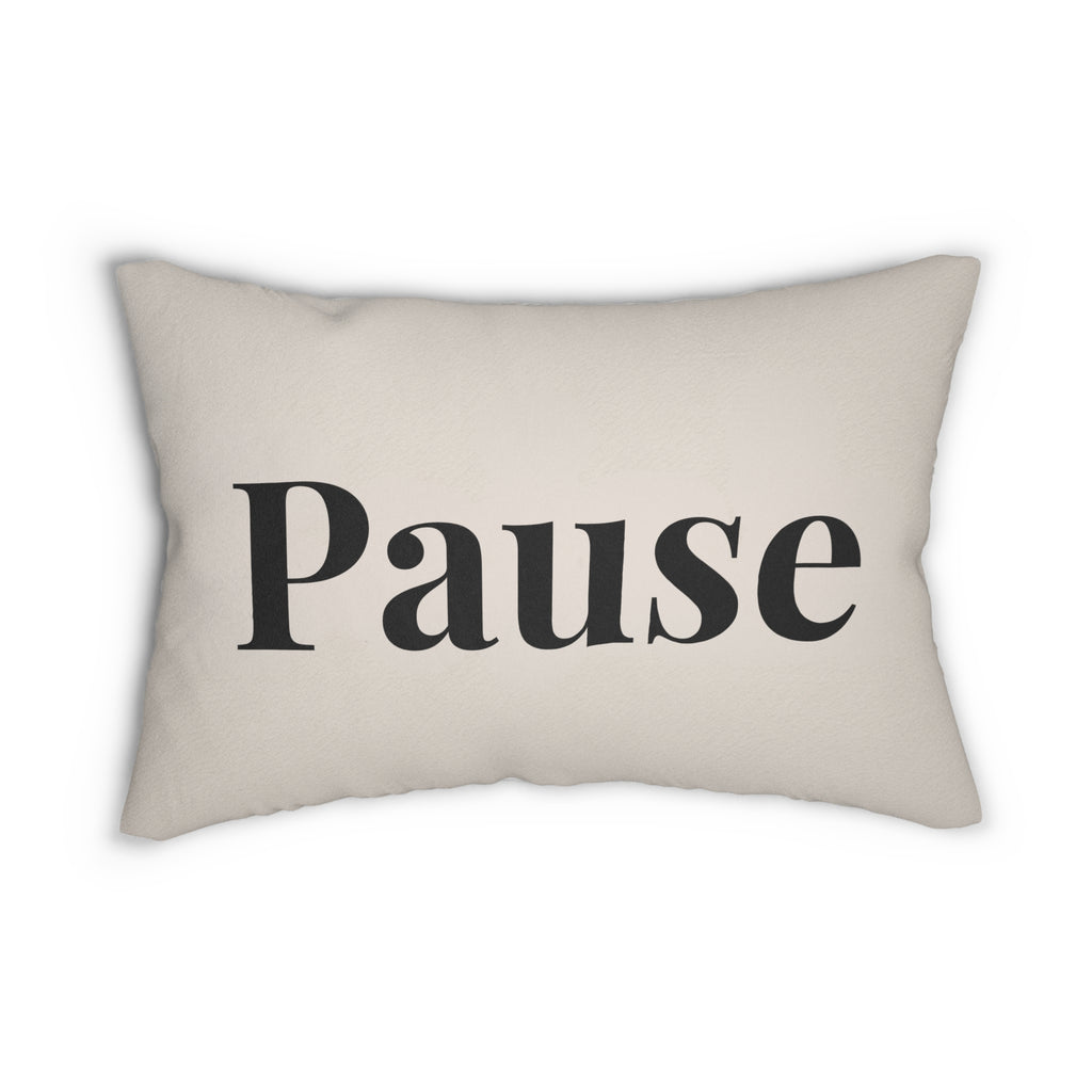 Pause Lumbar Pillow — Minimalist Decorative Cushion for Relaxation