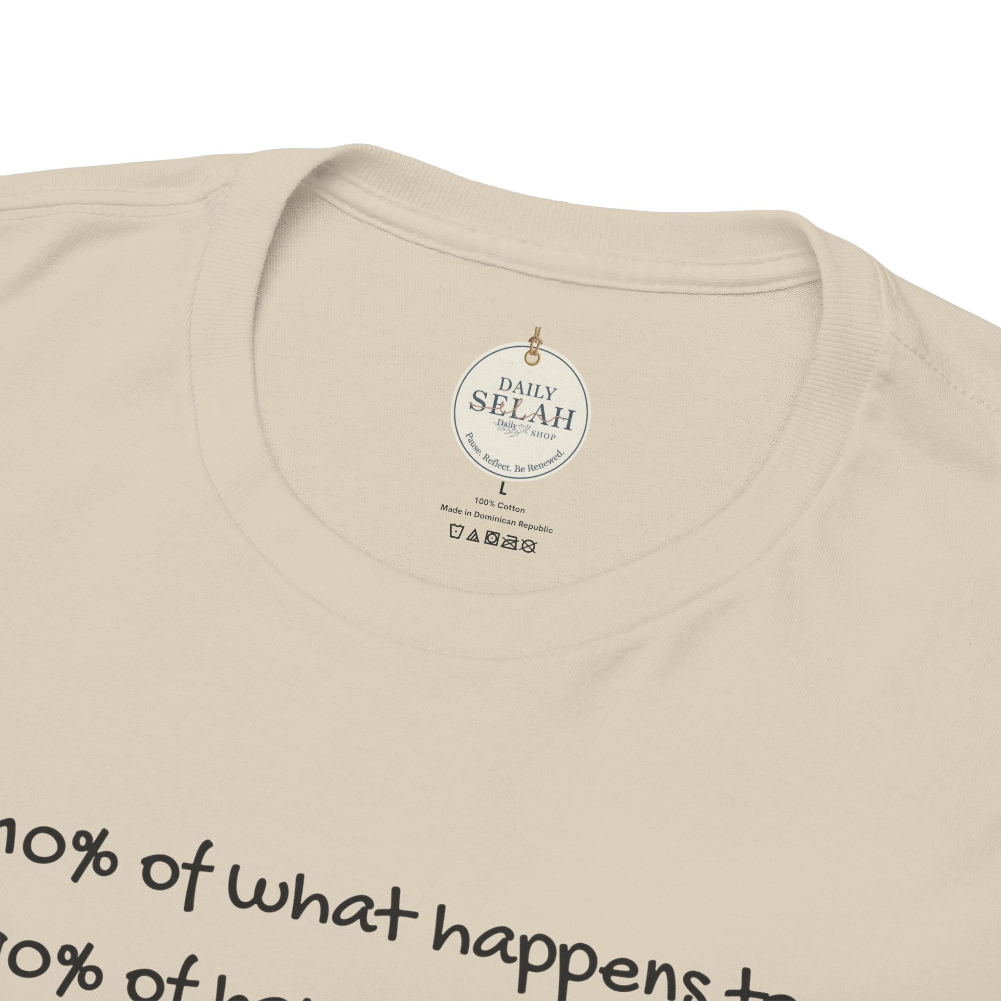 Bible Verse T‑Shirt – "Life is 10% of what happens to you" James 1:2-1 Inspirational Tee