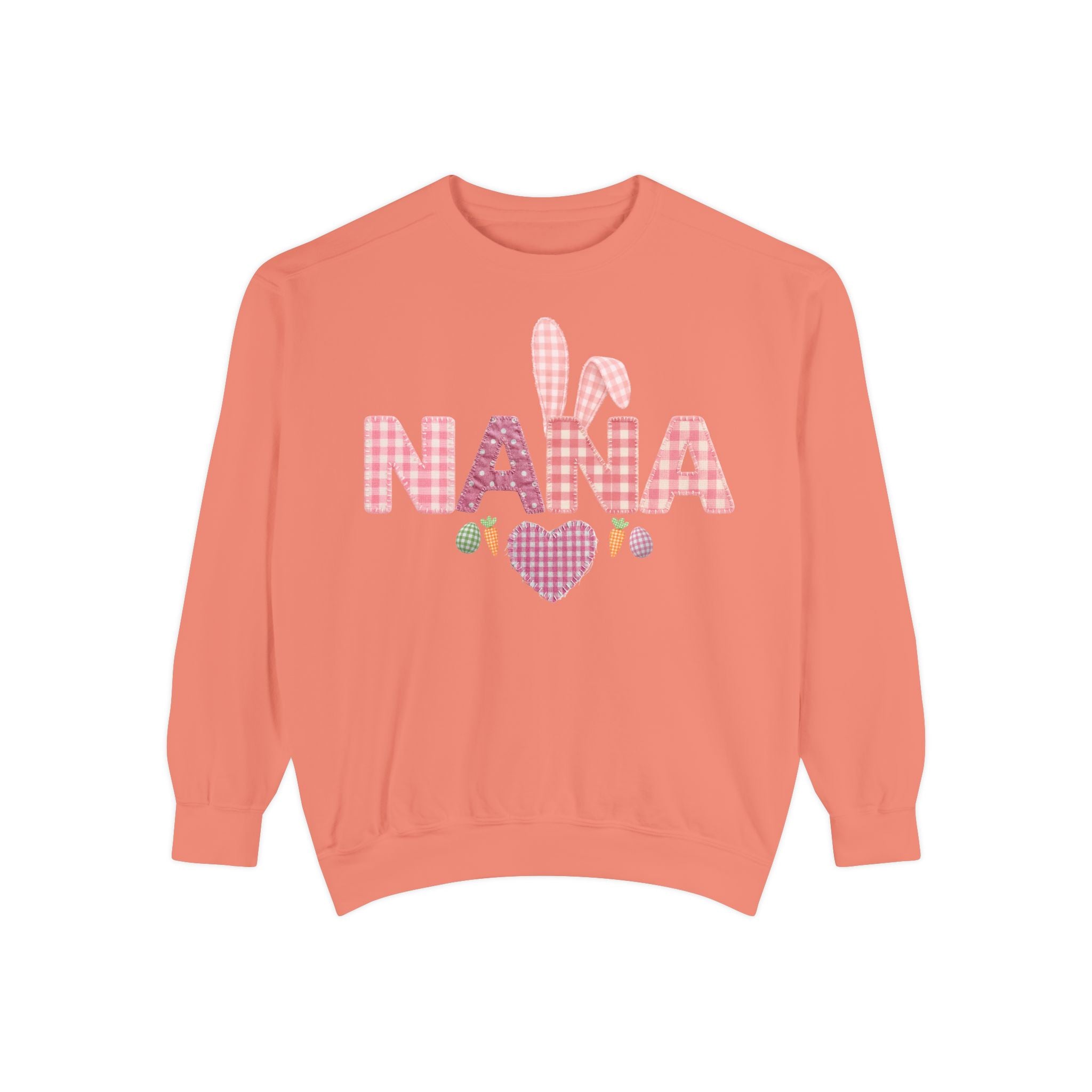Nana Bunny Heart Sweatshirt — Cute Pink Easter Grandma (Nana) Pullover