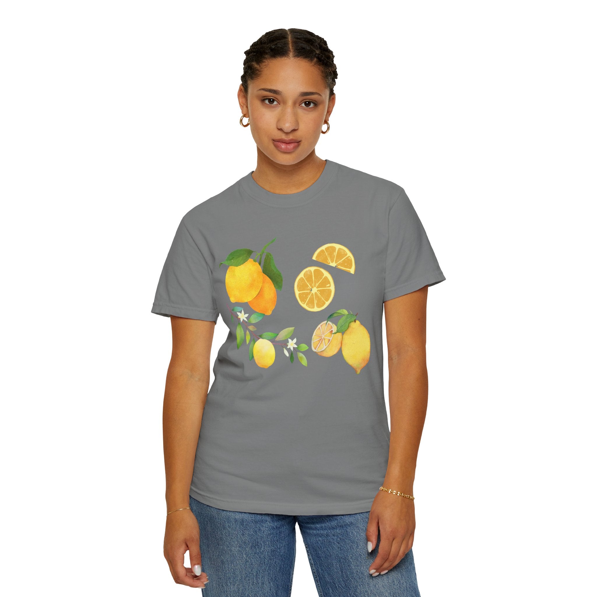 Lemon Branch Floral Comfort Colors T-Shirt