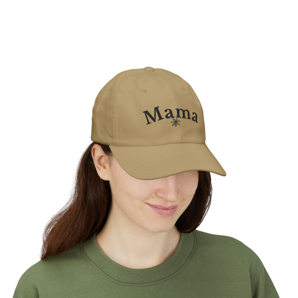 Mama Dad Cap — Embroidered Floral Script Hat for Moms