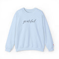 Embroidered Grateful Script Crewneck Sweatshirt