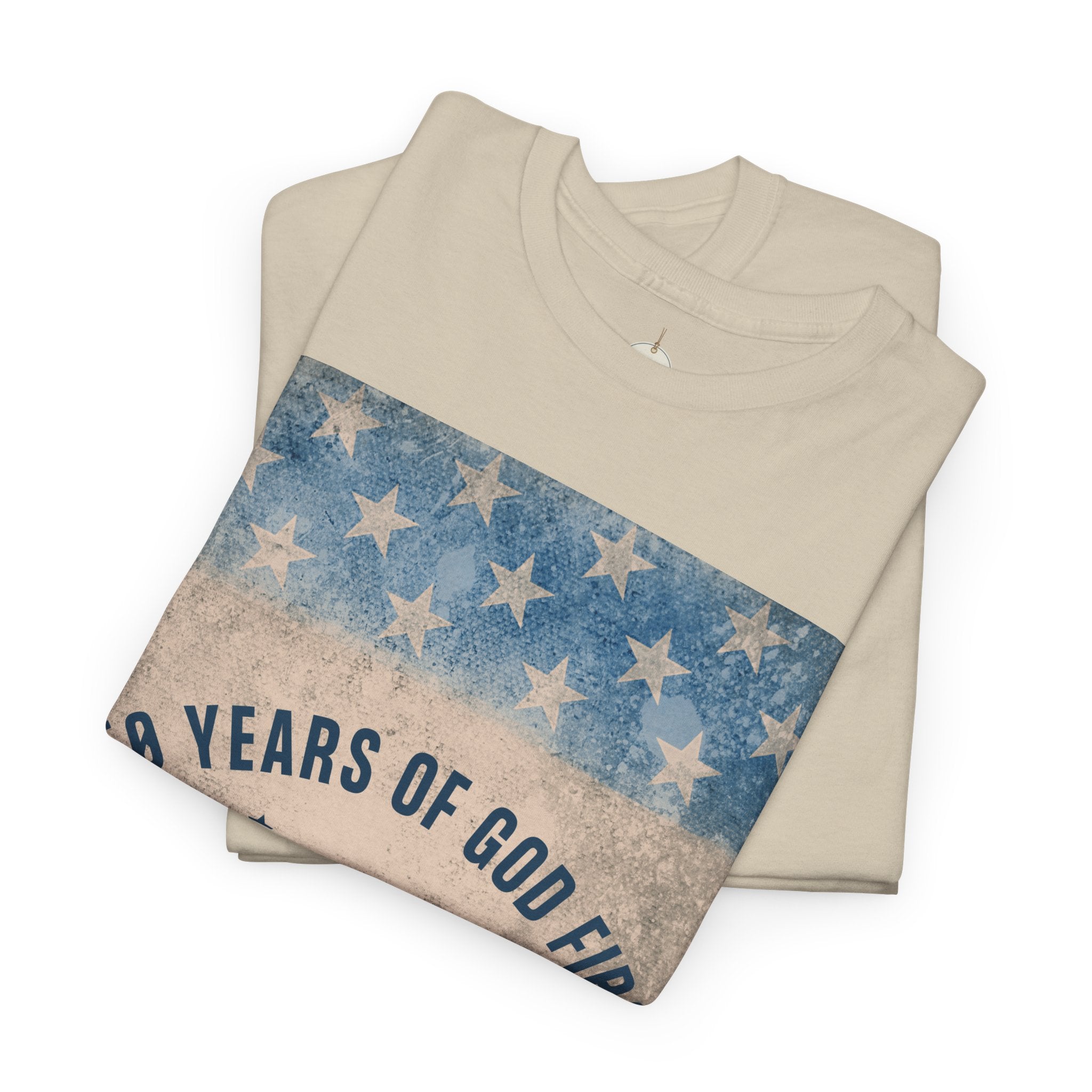 God First 250 Years Vintage American Flag  and Patriotic T-Shirt