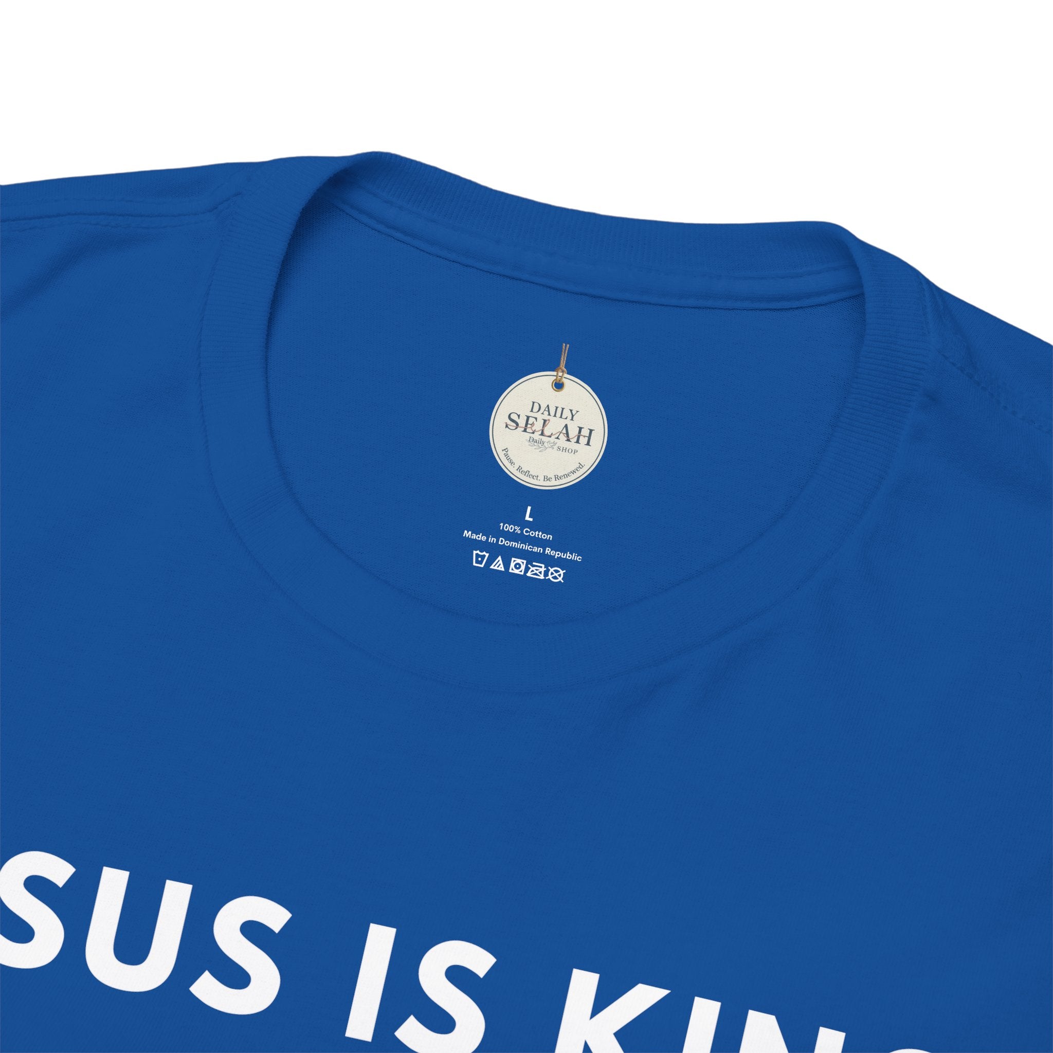 Jesus Is King Tee - Christian Faith White Cotton T-Shirt
