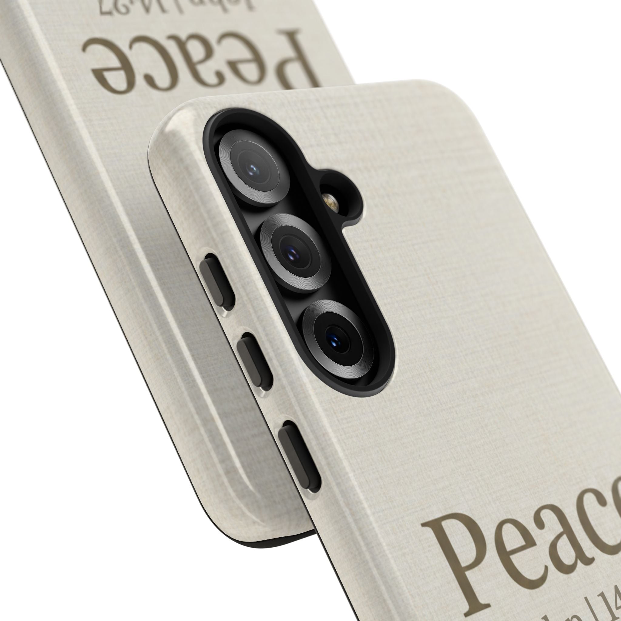 Peace (John 14:27) Phone Case — Minimalist Christian Scripture iPhone & Android Cover
