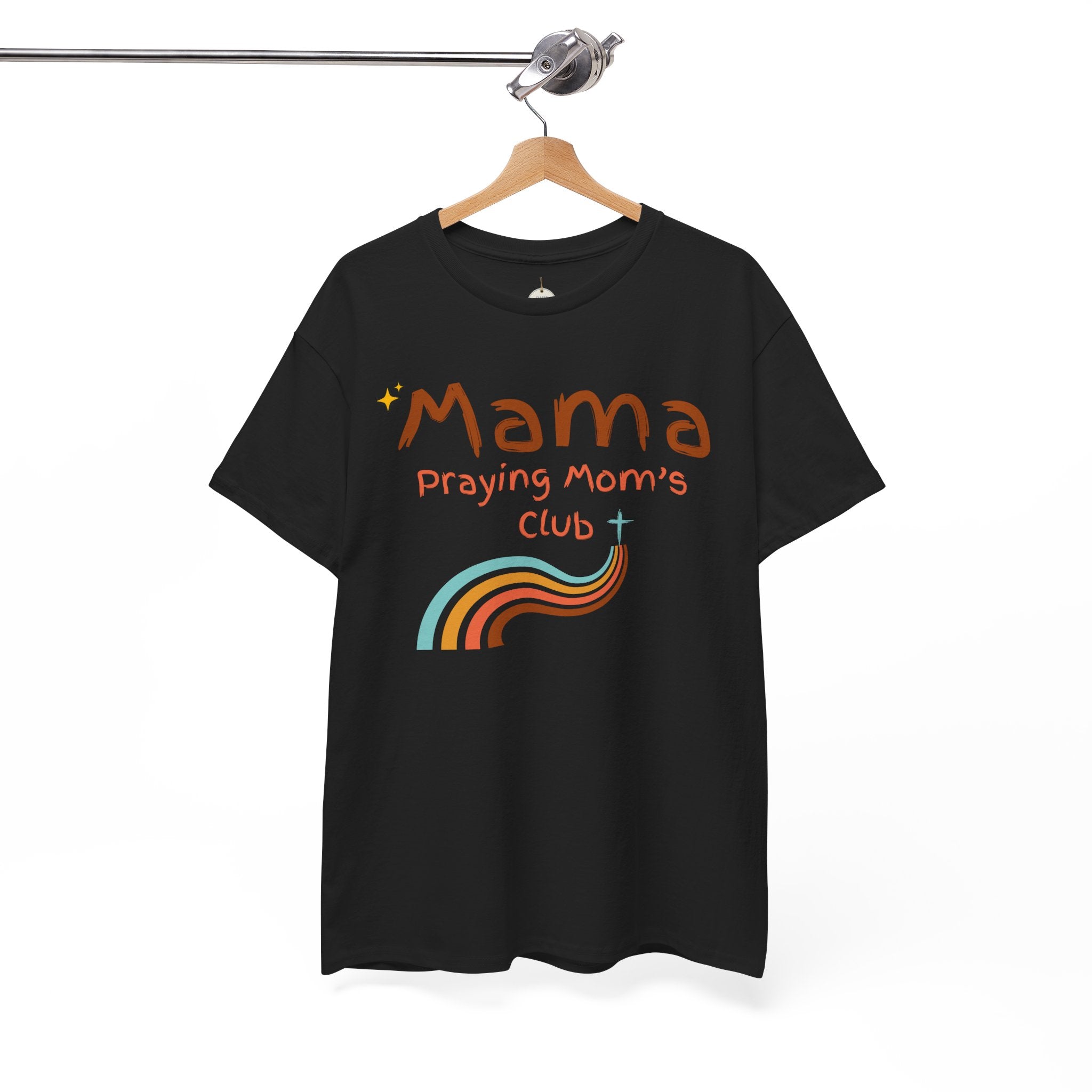 Mama Praying Mom's Club Tee — Inspirational Christian Mama T-Shirt with Rainbow - Mother's Day Gift