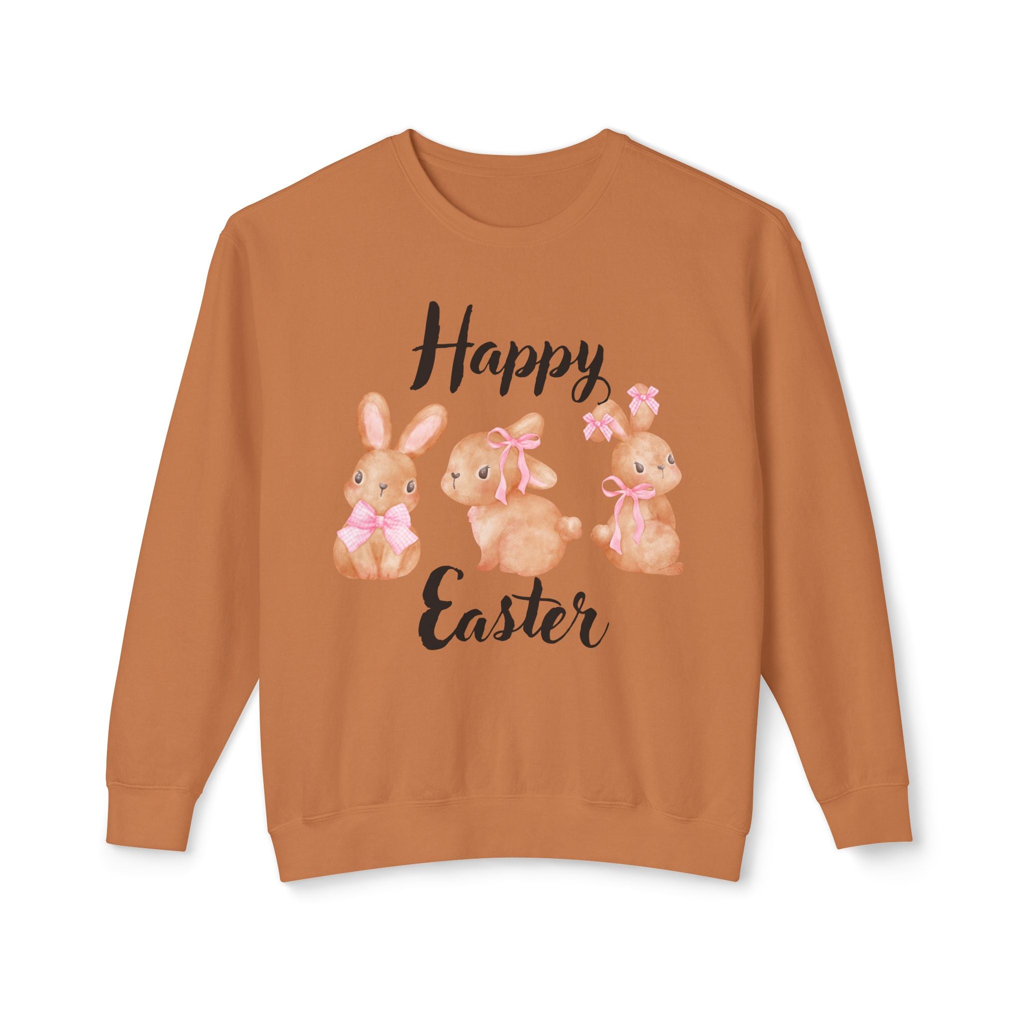 Comfort Colors - Easter Bunny Crewneck Sweatshirt – "Happy Easter" Pastel Bunny Design