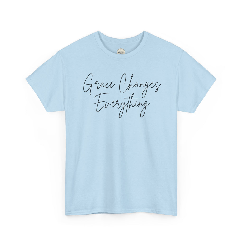 Grace Changes Everything tee | with Faith cross vertical back design