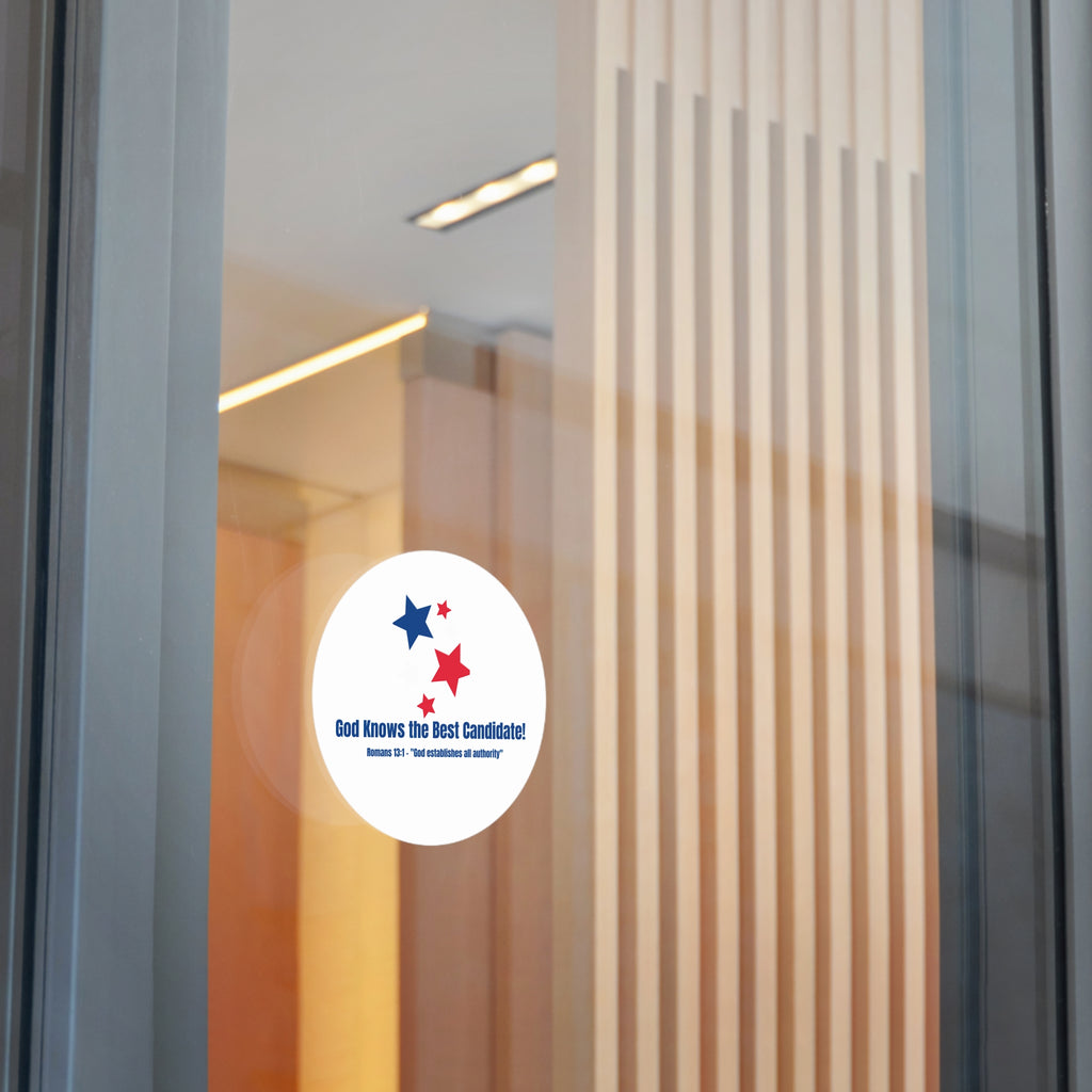 Vote! Gods Candidate Trust His Plan 2026 Round Sticker | Political Sticker