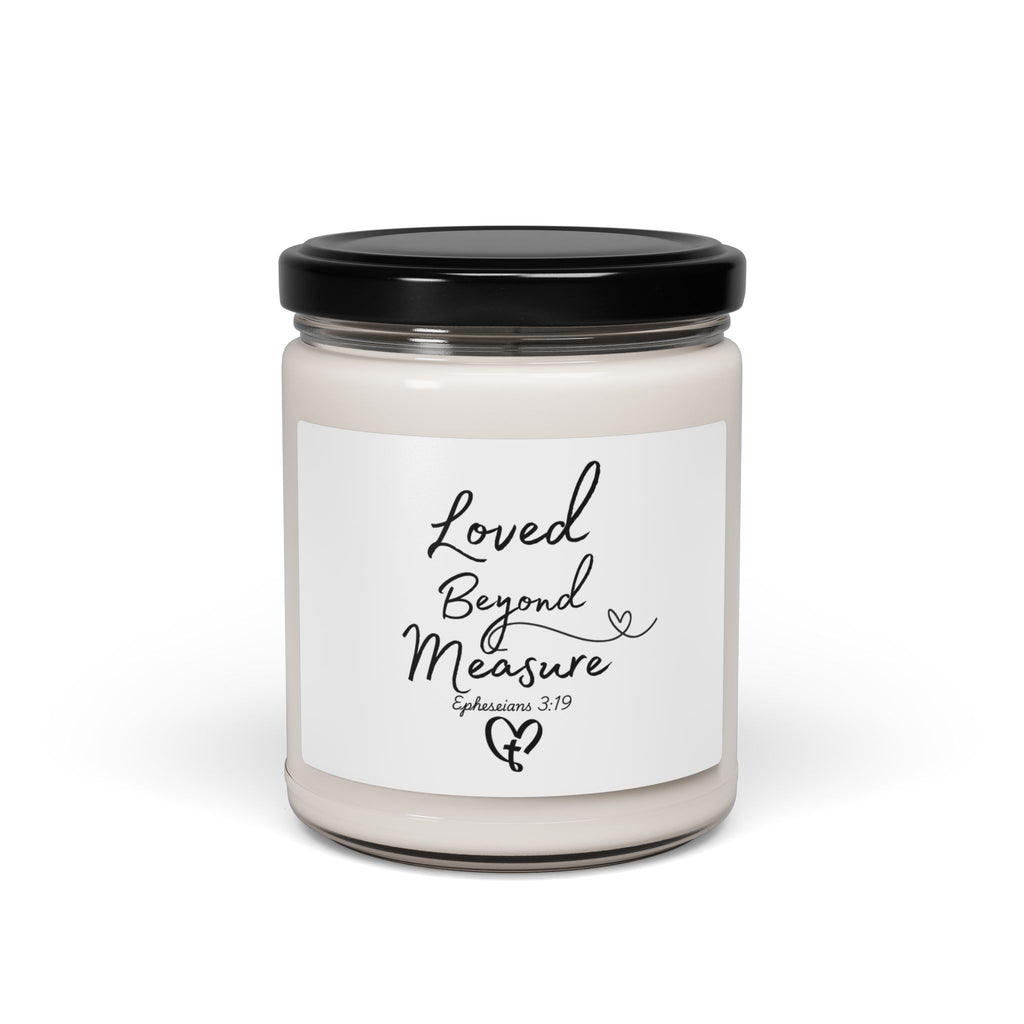 Loved Beyond Measure Soy Candle — 9oz Scented Jar (Ephesians 3:19 Inspired)