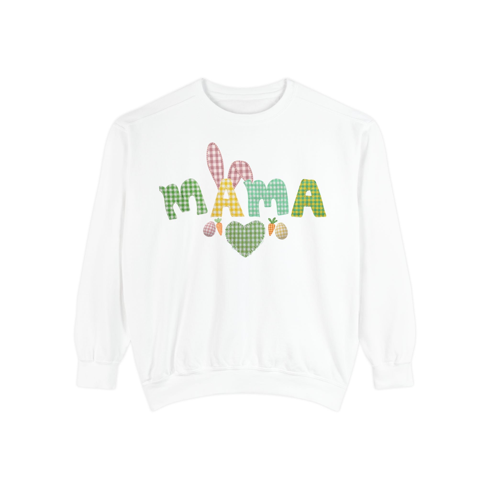 Comfort Colors - Mama Bunny Sweatshirt — Easter Plaid Mom Pullover