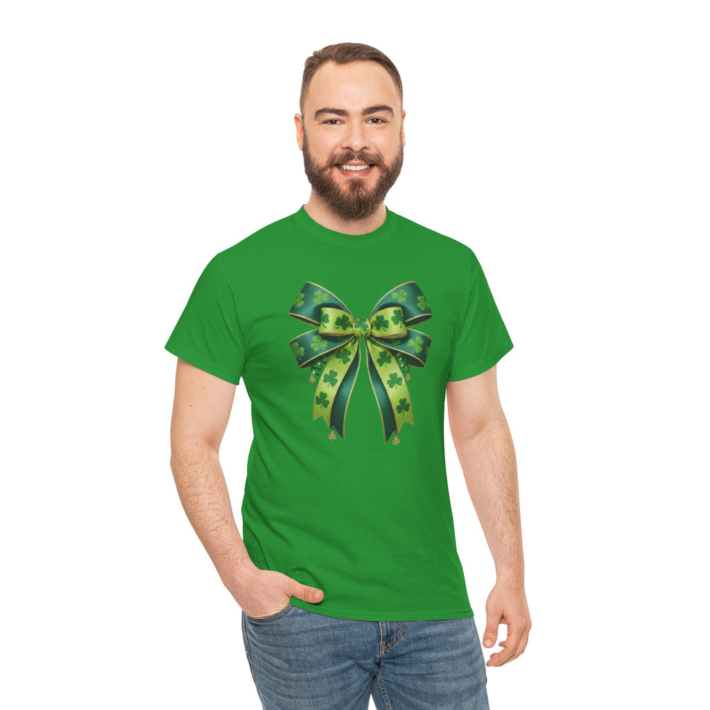 St. Patrick's Green Shamrock Bow T-Shirt