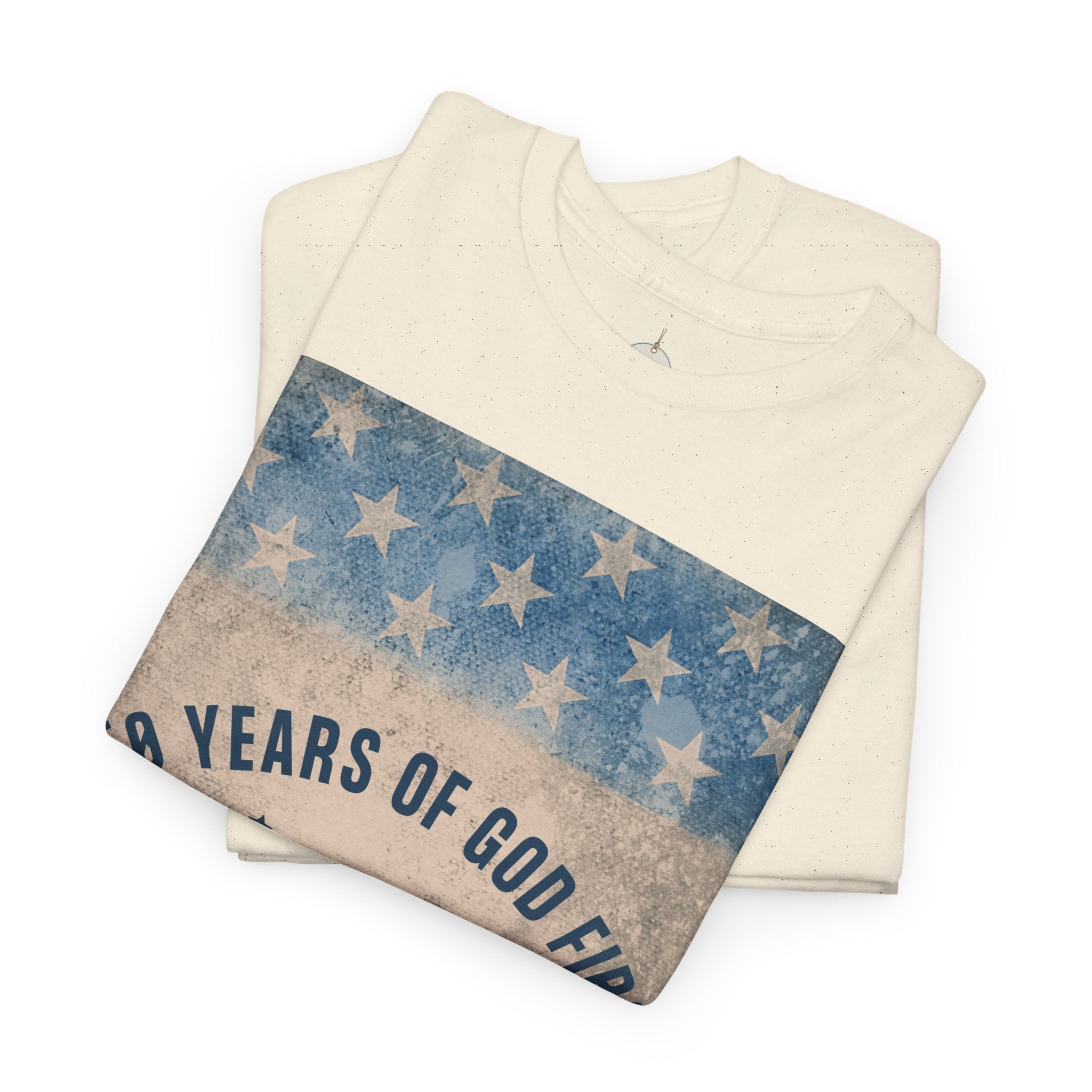 God First 250 Years Vintage American Flag  and Patriotic T-Shirt