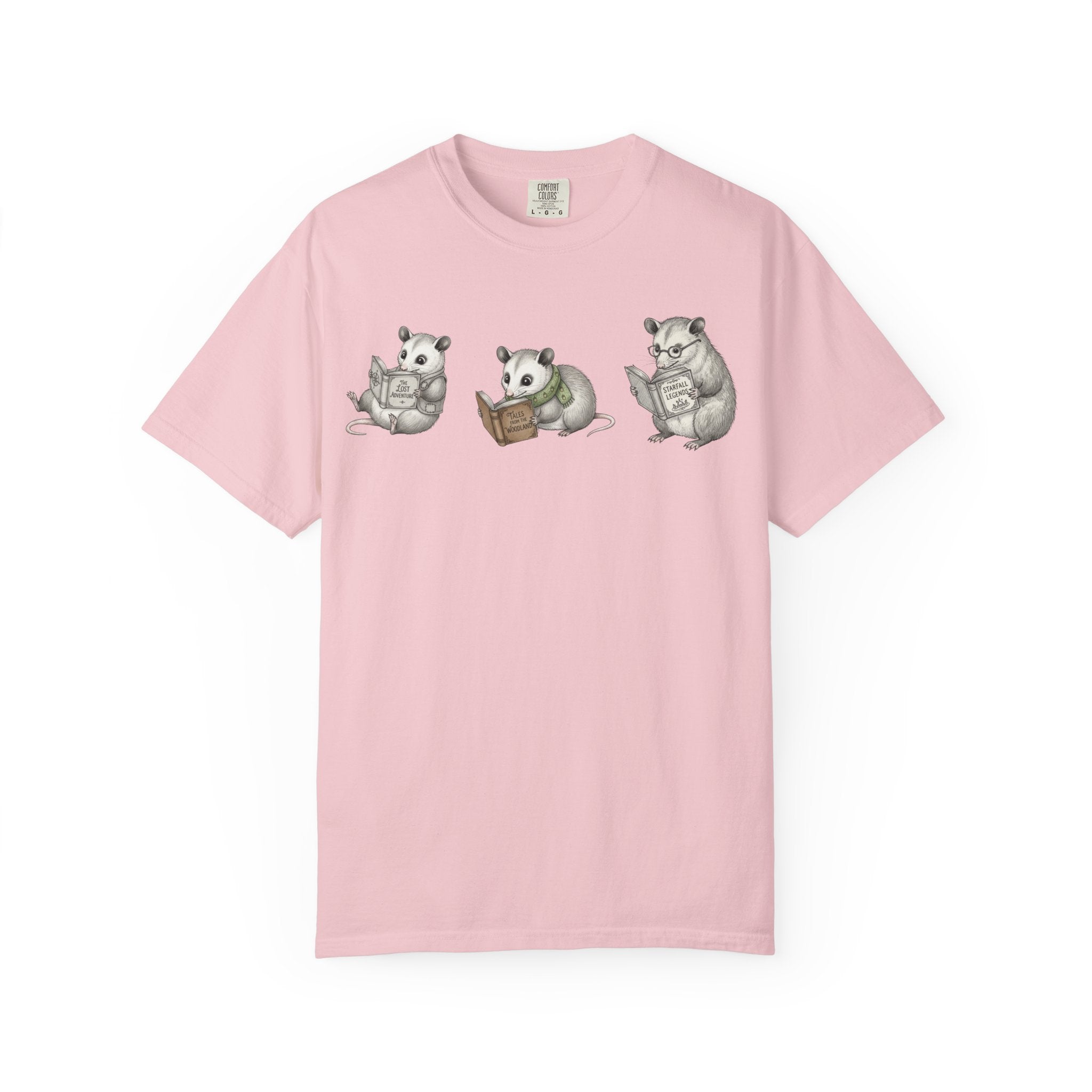 Reading Possum T-Shirt — Cute Trio Illustration Tee