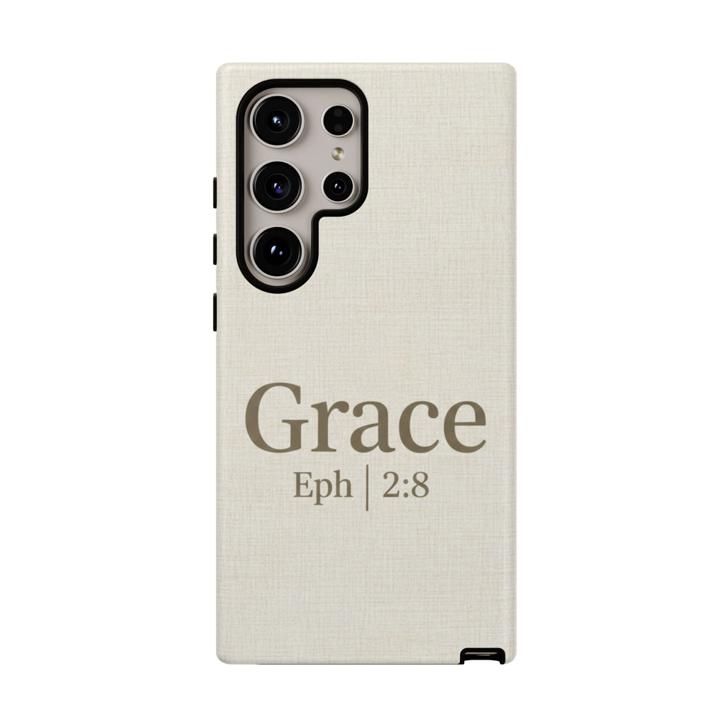 Grace (Ephesians 2:8) Phone Case — Minimalist Christian Inspirational Tough Case