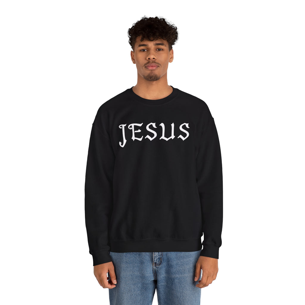 Jesus Crewneck Sweatshirt — Minimal Christian Faith Pullover