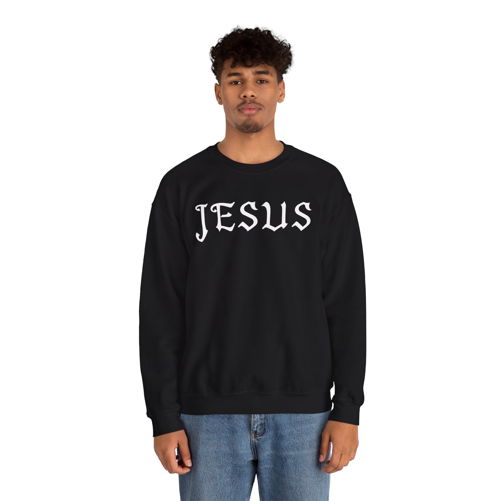 Jesus Crewneck Sweatshirt — Minimal Christian Faith Pullover