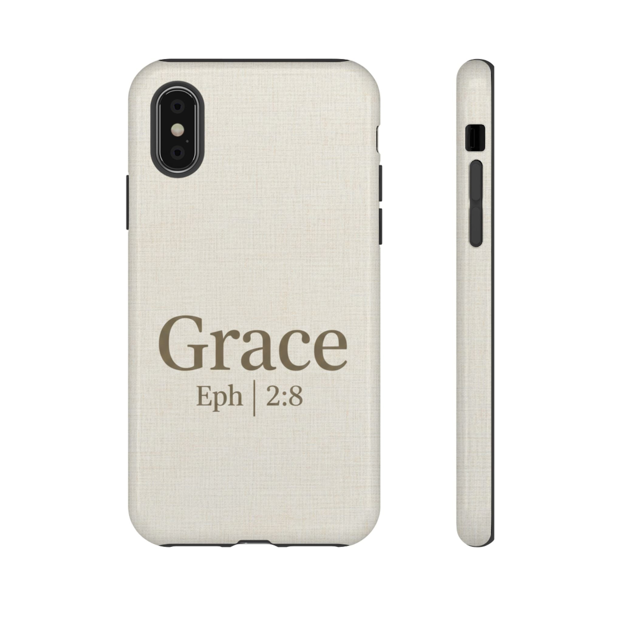 Grace (Ephesians 2:8) Phone Case — Minimalist Christian Inspirational Tough Case