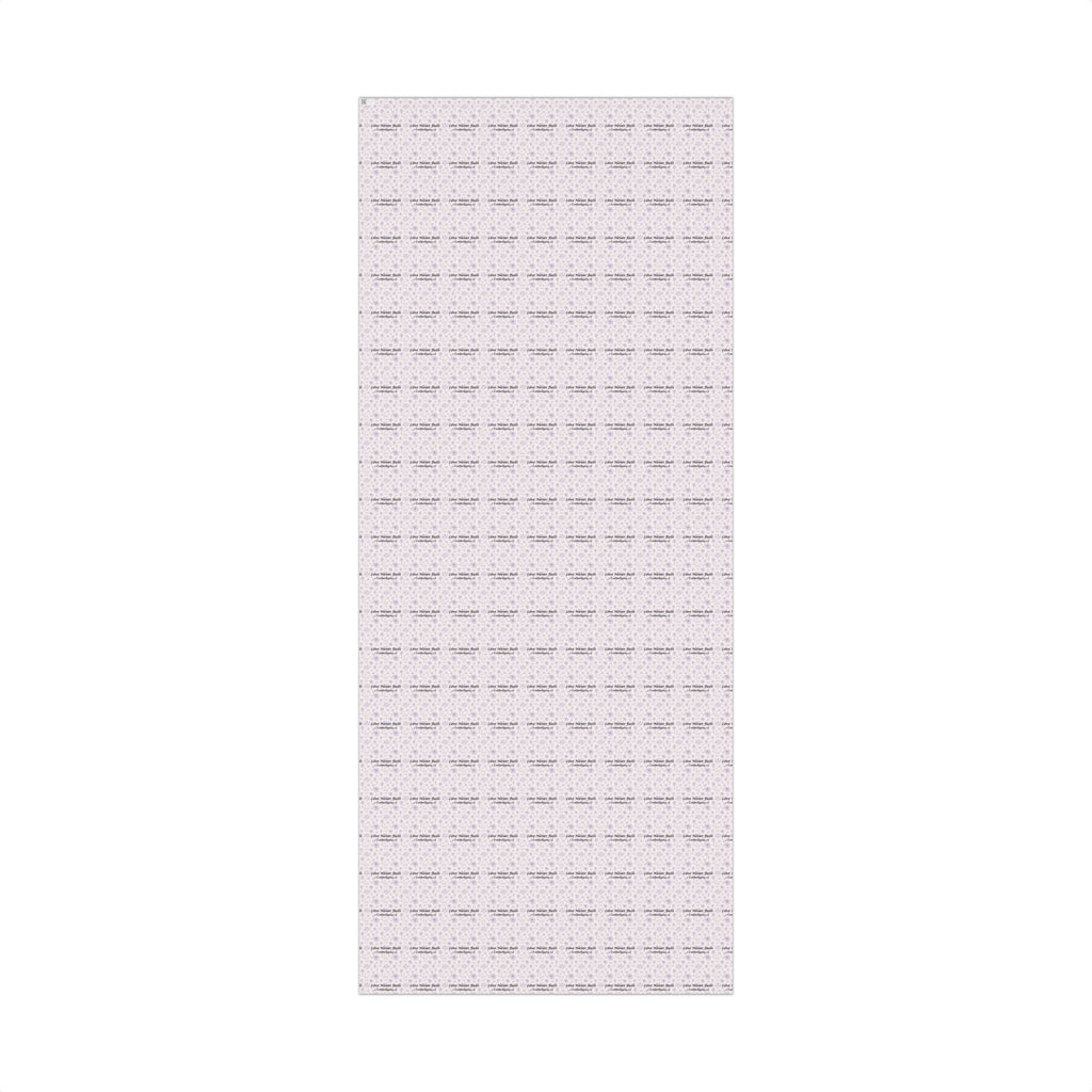 Floral "Love Never Fails" Gift Wrap Paper — Lavender Christian Wrapping Sheets