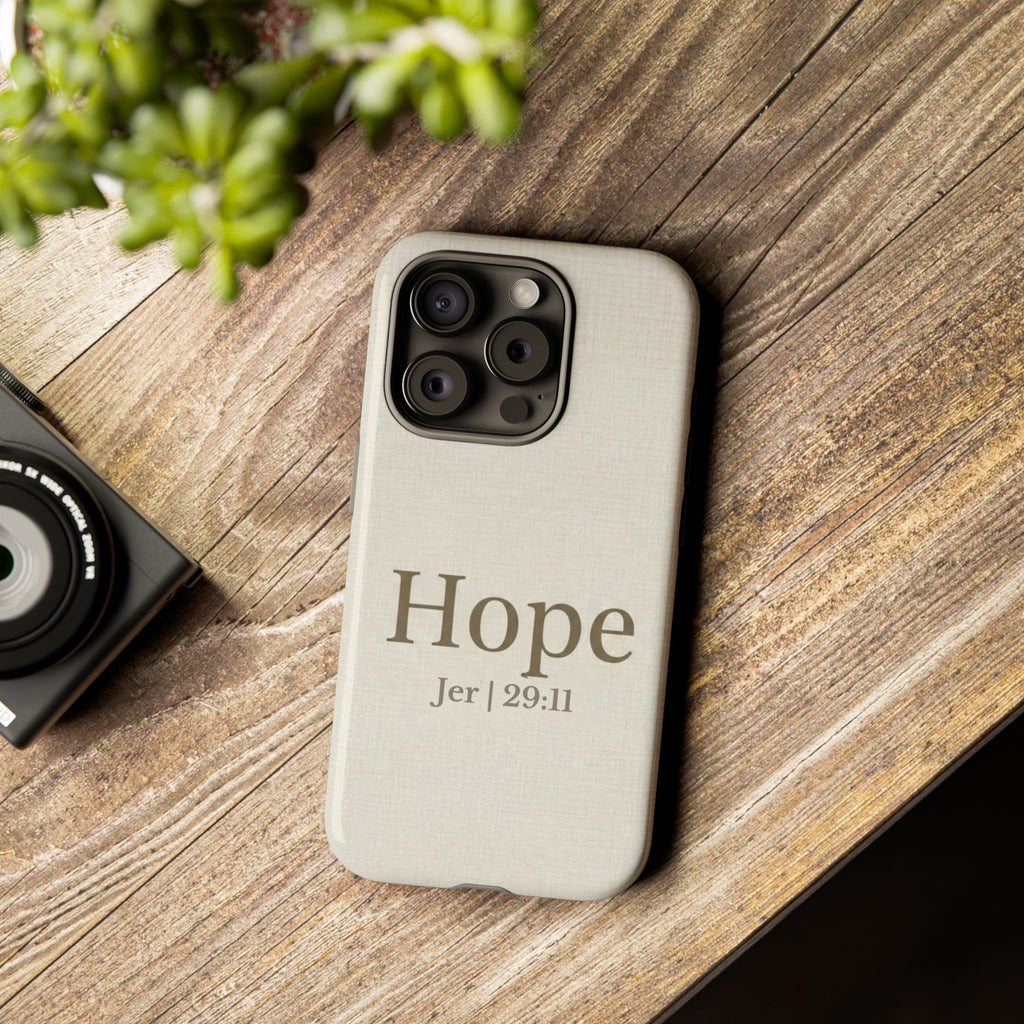 Hope (Jeremiah 29:11) Phone Case — Minimalist Christian Inspirational Cover