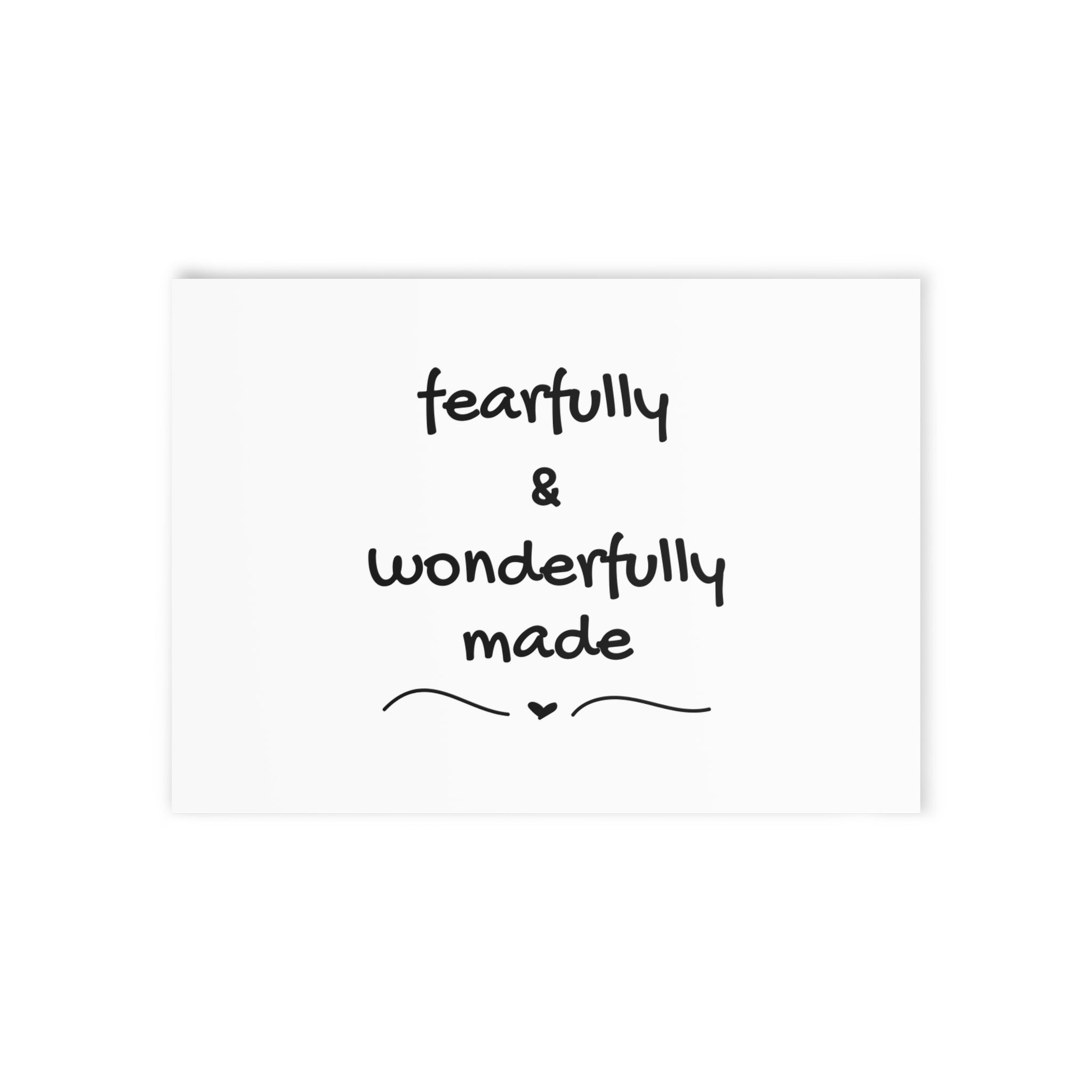 Christian Inspirational Card — “Fearfully & Wonderfully Made” Psalm 139:14 Religious Greeting