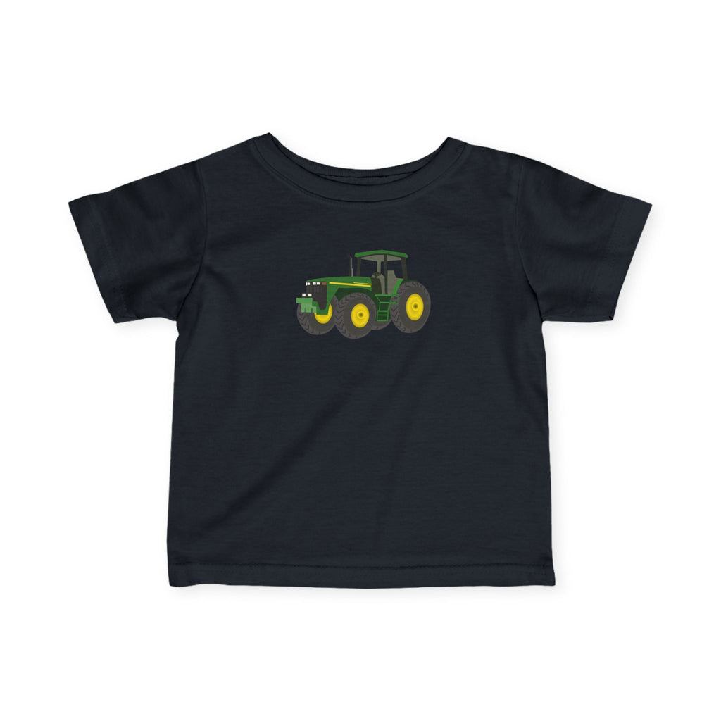 Infant Tee — Cute Green Farm Tractor Graphic Baby Shirt