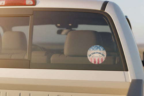 250 Years of God First Sticker, USA 250th Birthday, America Semiquincentennial 2026, Psalm 33:12, Patriotic Christian Sticker