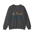 Crewneck Sweatshirt — "Walking By Faith, Tripping Constantly" Cute Puppy Graphic