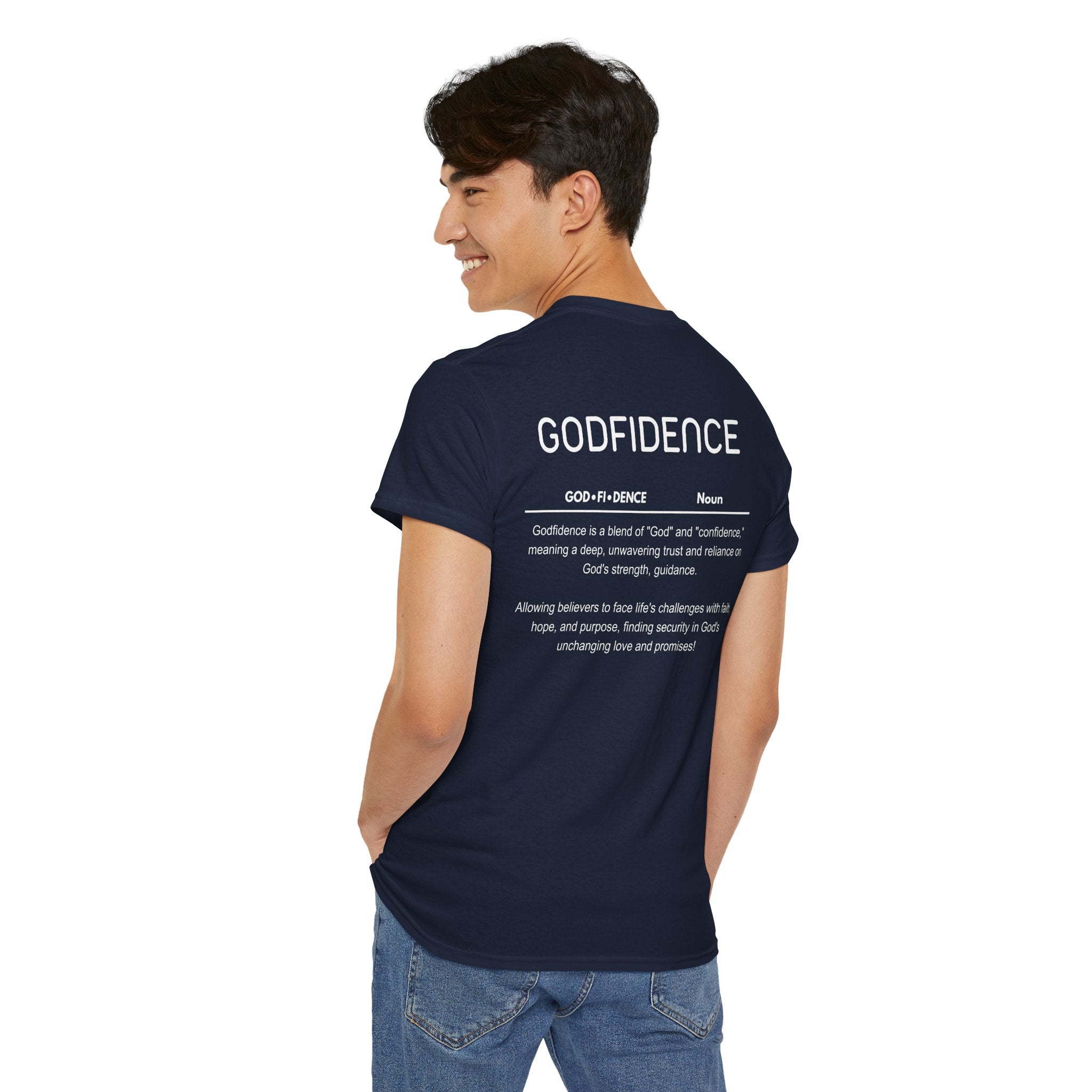 Godfidence definition tee | Christian faith shirt, faith-based typography