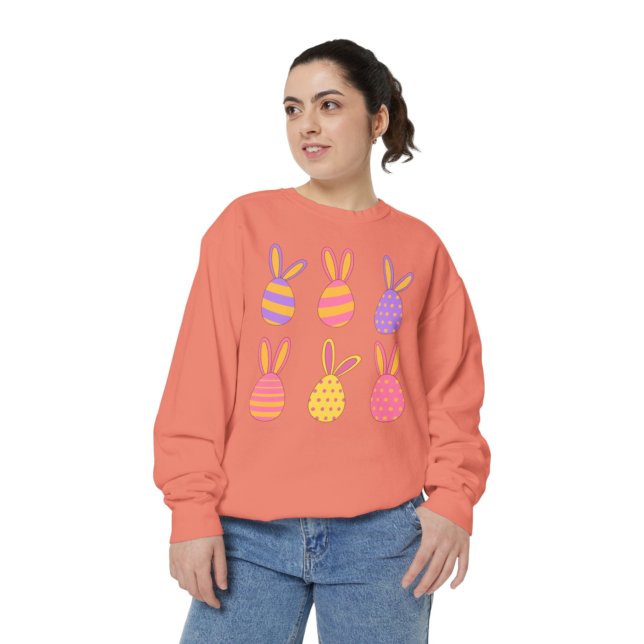 Easter Bunny Egg Sweatshirt — Pastel Bunny-Egg Graphic Pullover