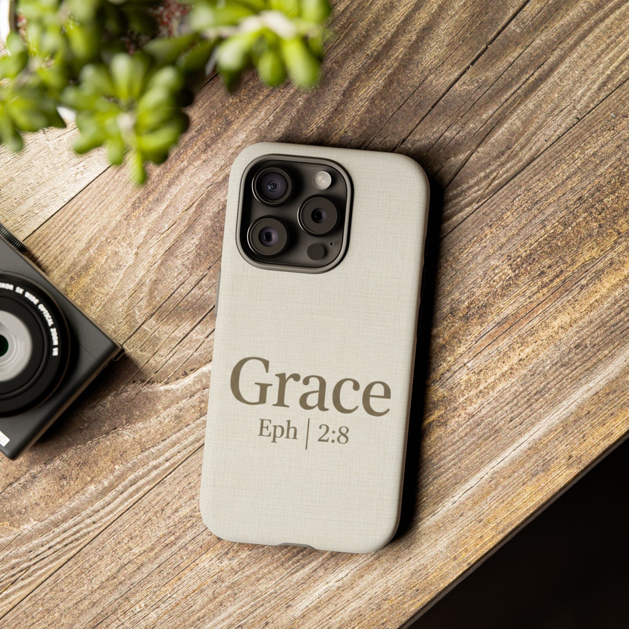Grace (Ephesians 2:8) Phone Case — Minimalist Christian Inspirational Tough Case