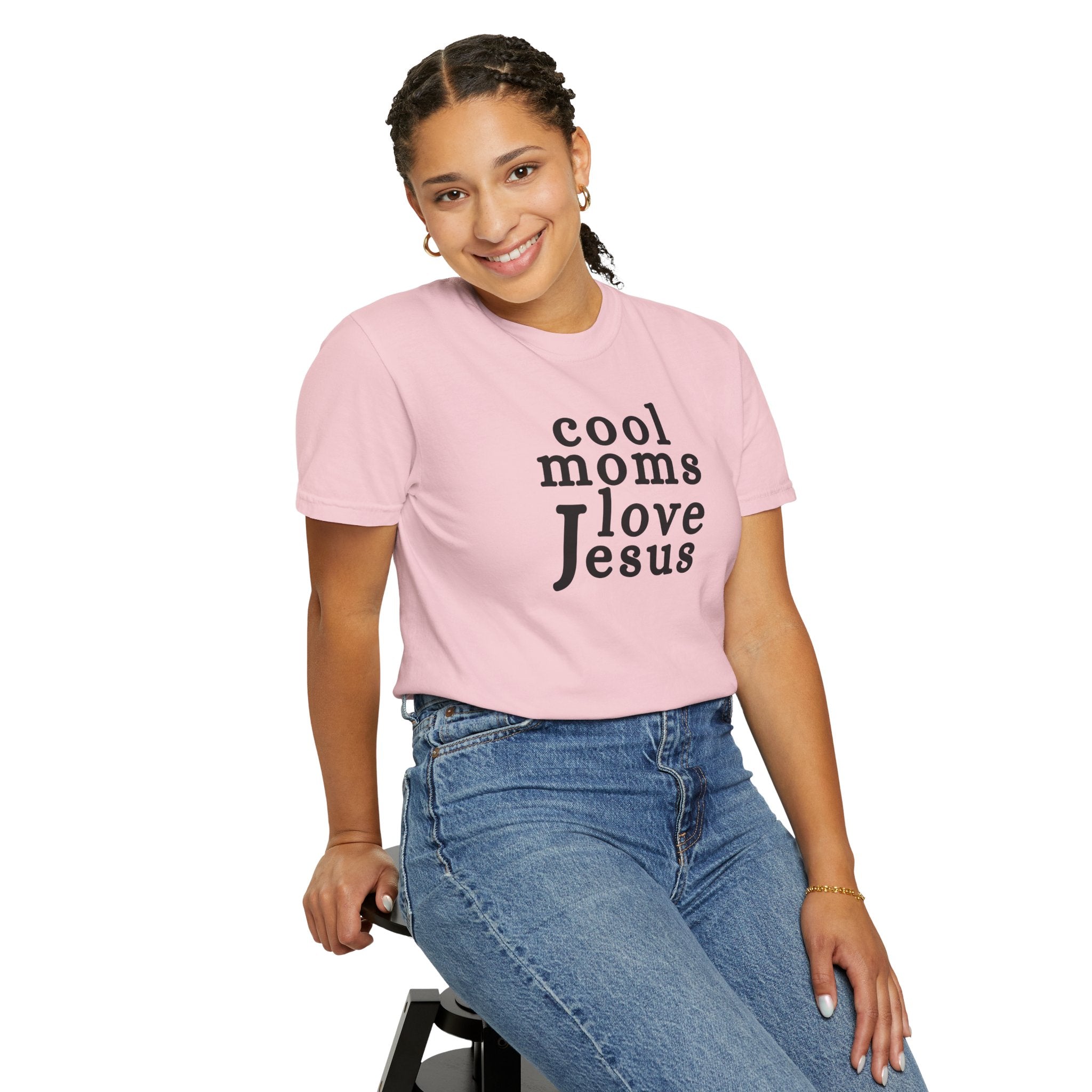 Christian Mom T-Shirt — "Cool Moms Love Jesus" Graphic Tee