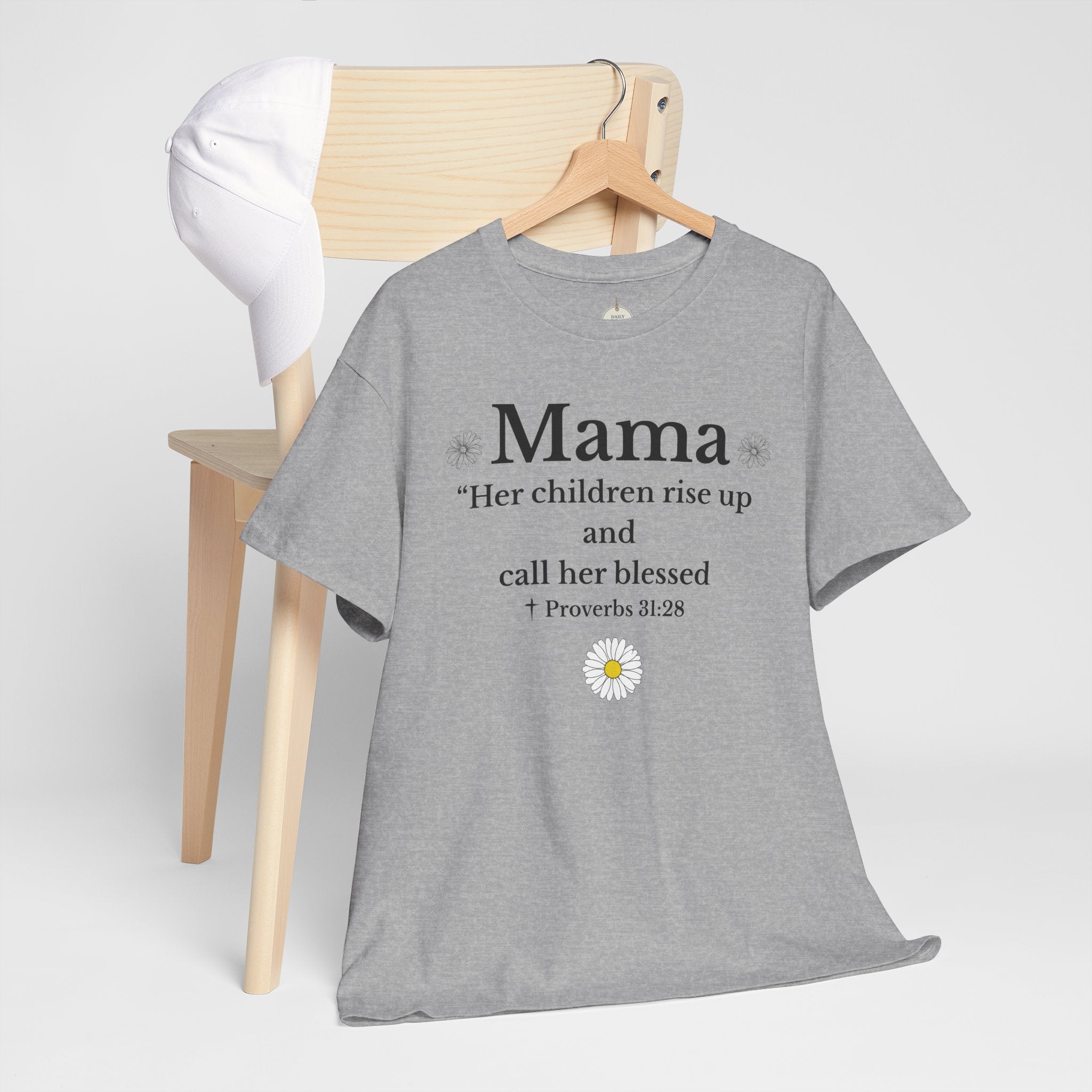 Mama Proverbs 31:28 T‑Shirt — 'Her children rise up and call her blessed' Floral Mom Tee - Mother's Day Gift