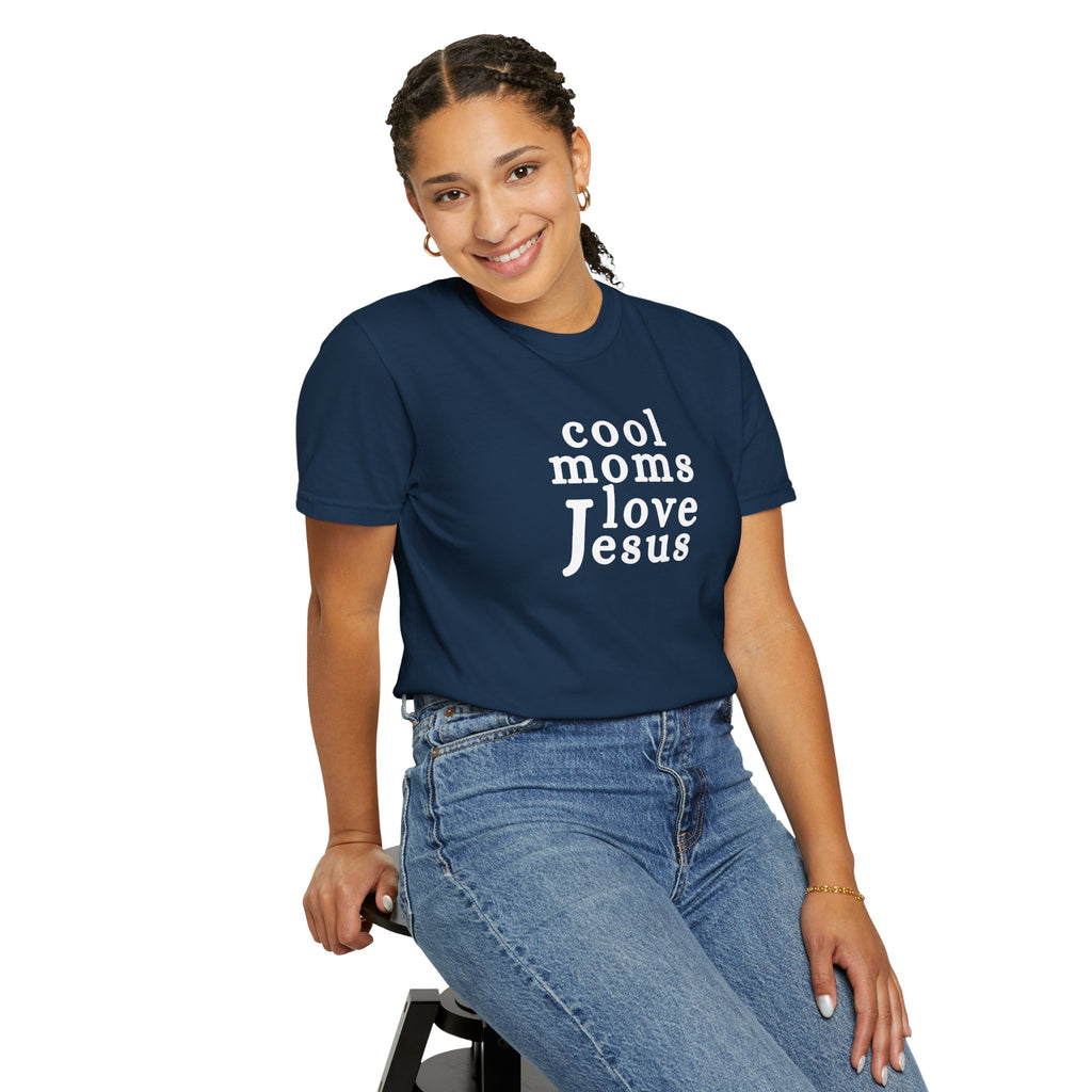 Christian Mom T-Shirt — "Cool Moms Love Jesus" Graphic Tee