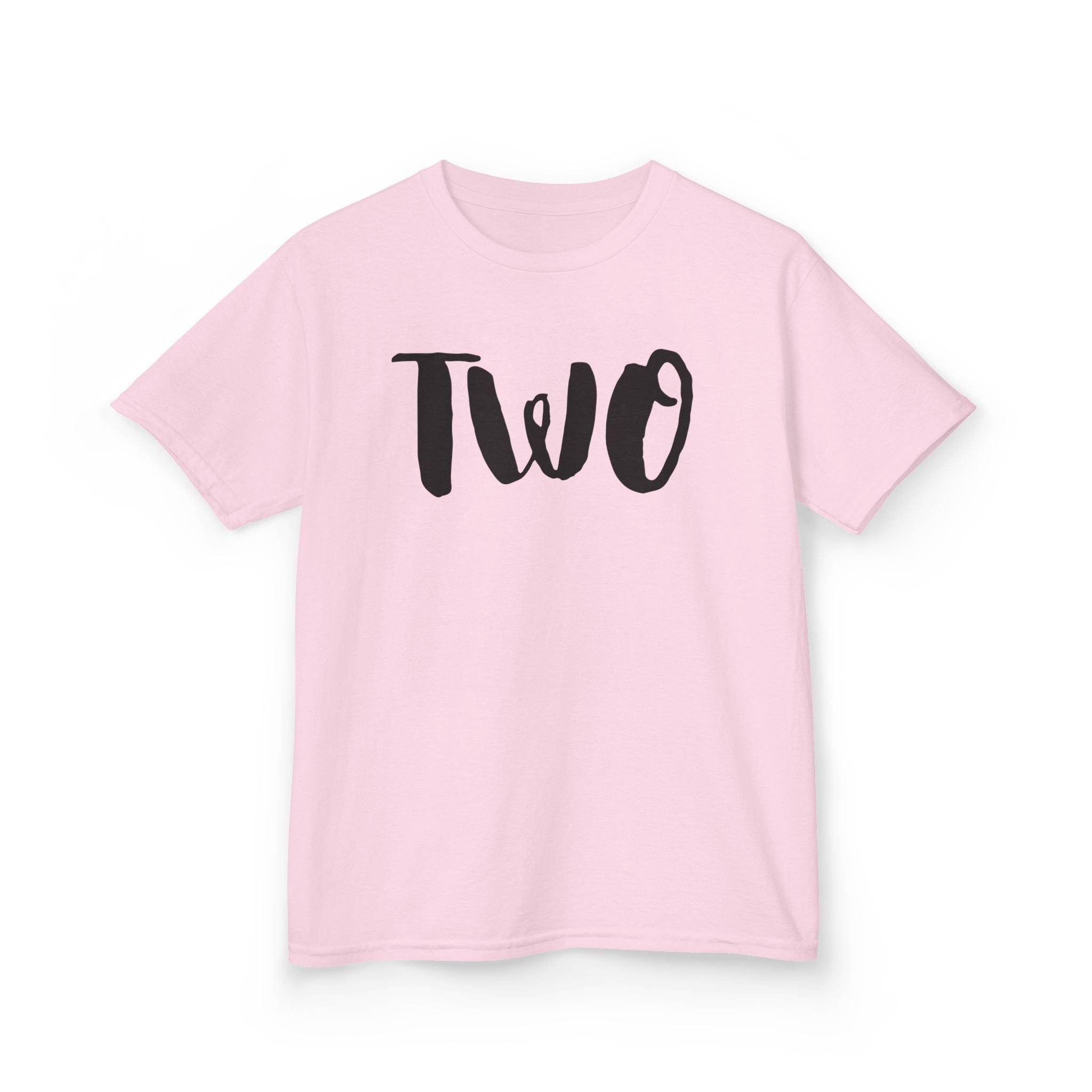 'Two' Kids T‑Shirt – Birthday Toddler Number Shirt for 2-Year-Olds