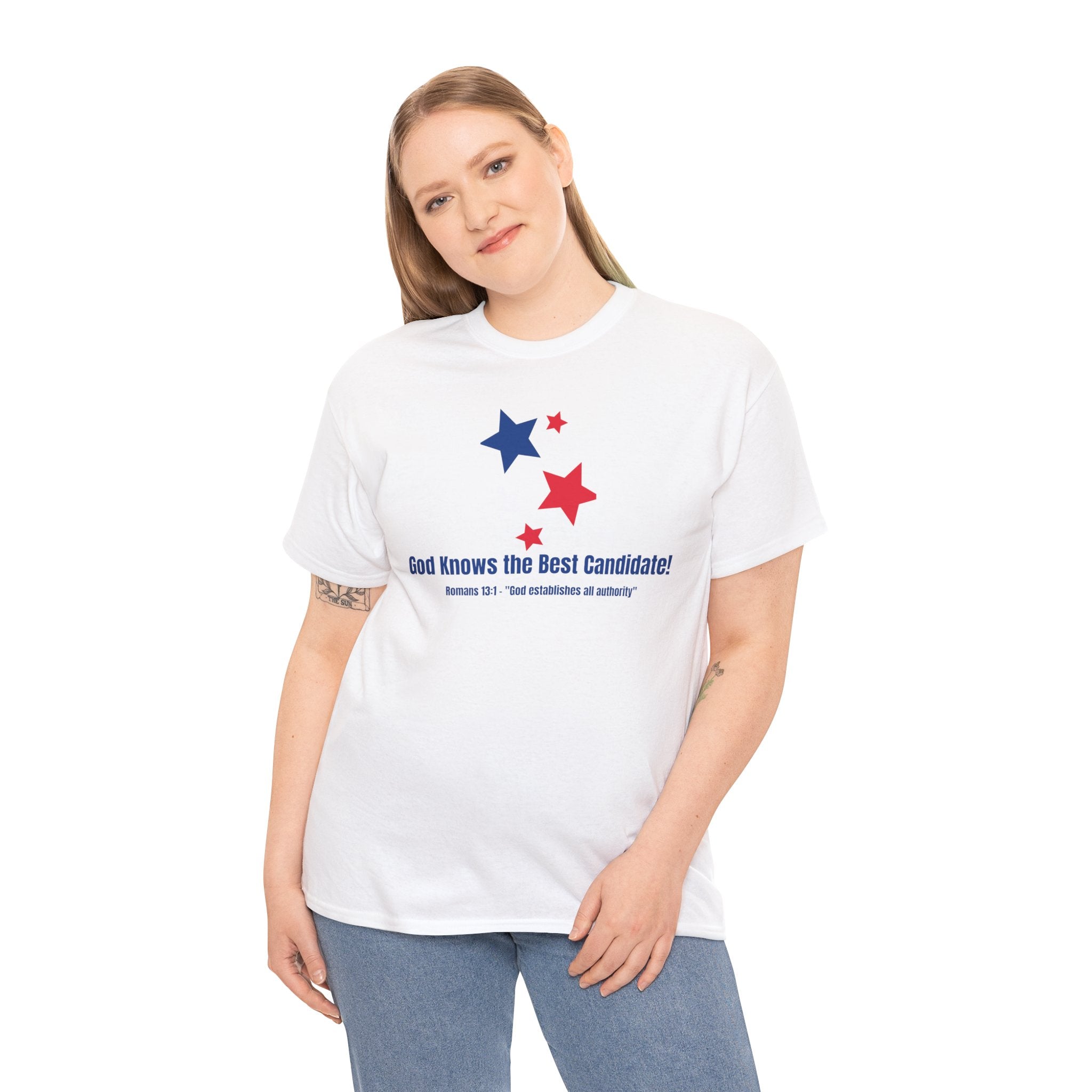 God Knows the Best Candidate Tee — Patriotic Christian Election T-Shirt