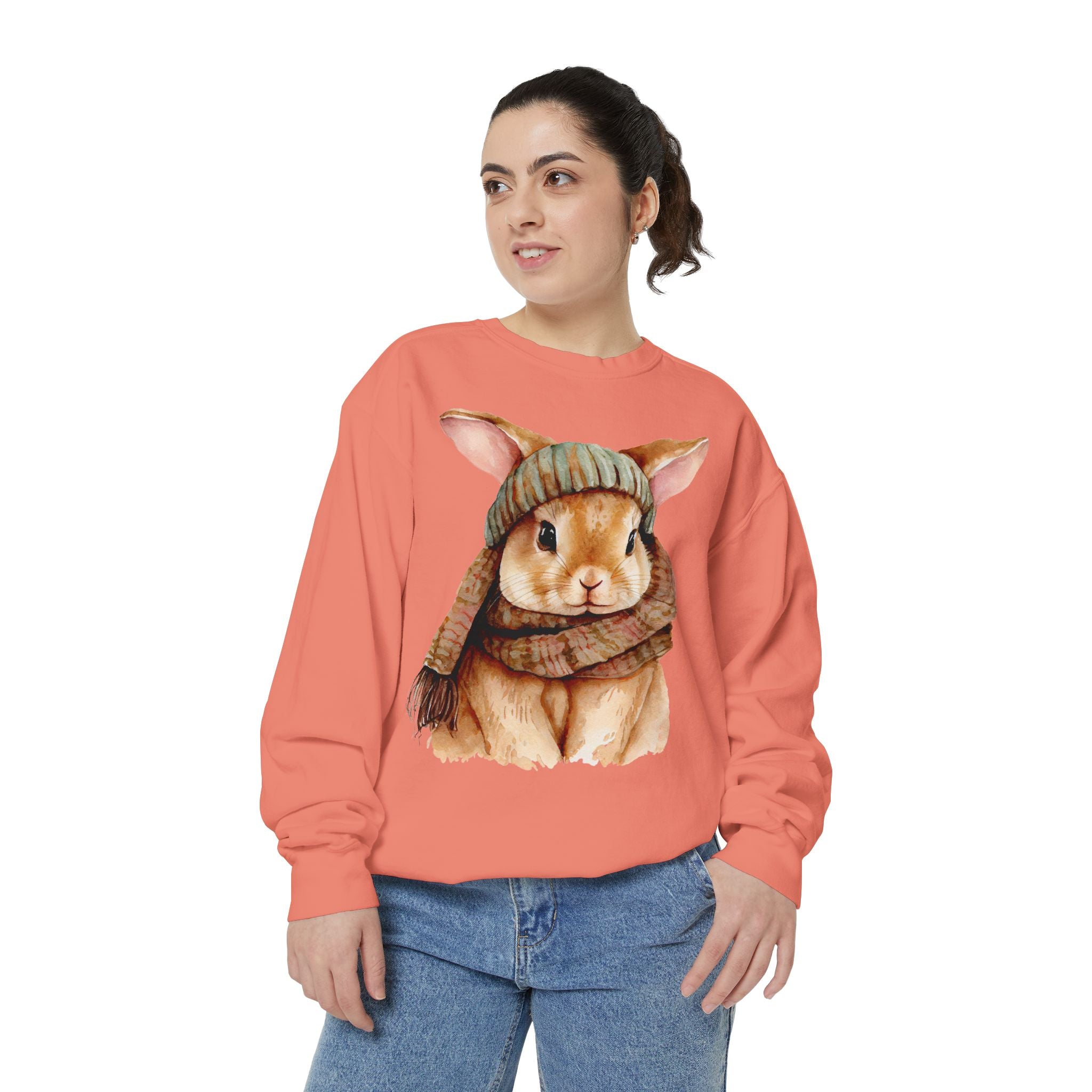 Comfort Colors - Ester Cozy Winter Bunny Sweatshirt