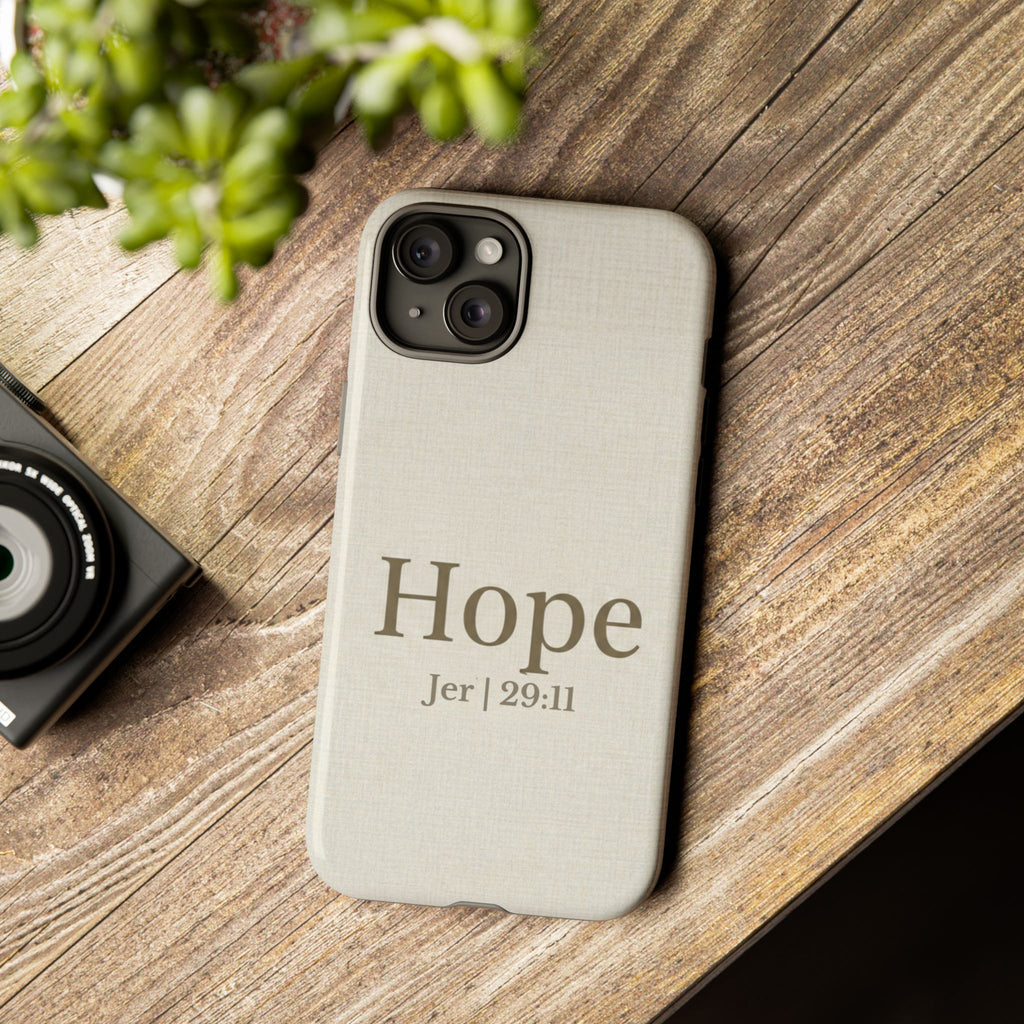 Hope (Jeremiah 29:11) Phone Case — Minimalist Christian Inspirational Cover