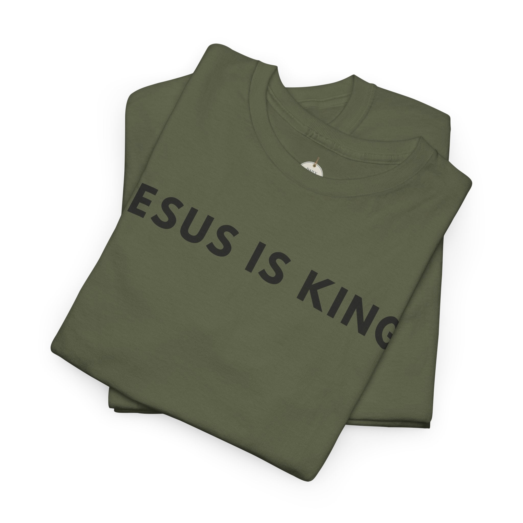 Jesus Is King Tee - Christian Faith White Cotton T-Shirt