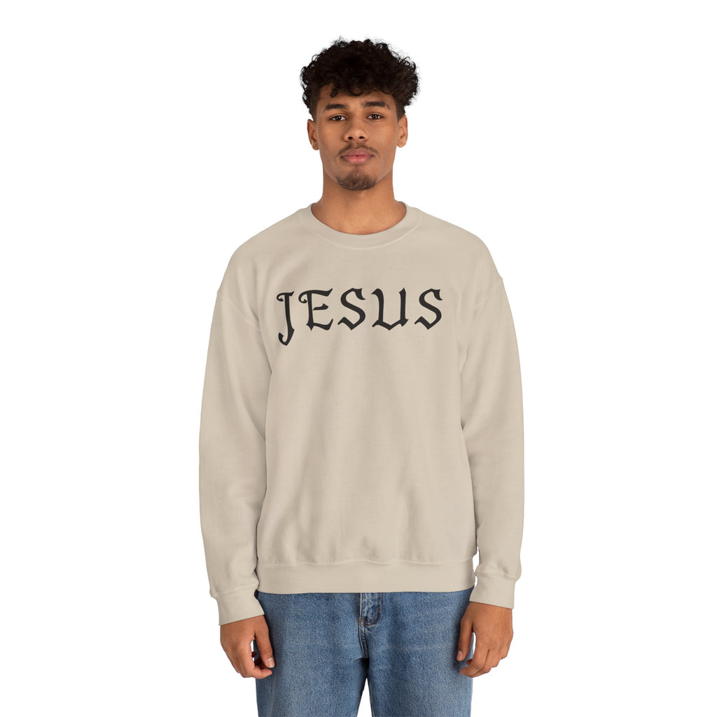 Jesus Crewneck Sweatshirt — Minimal Christian Faith Pullover