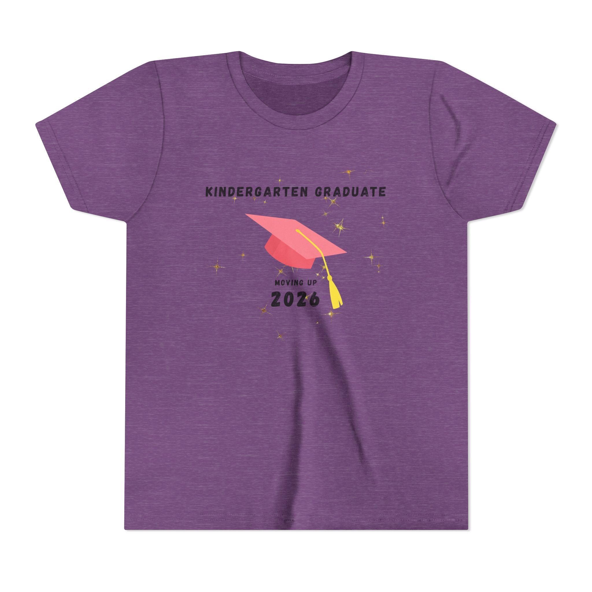 Kindergarten Graduate 2026 Youth Tee — Moving Up Graduation Cap Shirt