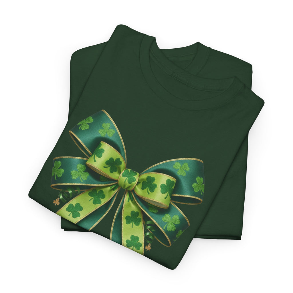 St. Patrick's Green Shamrock Bow T-Shirt