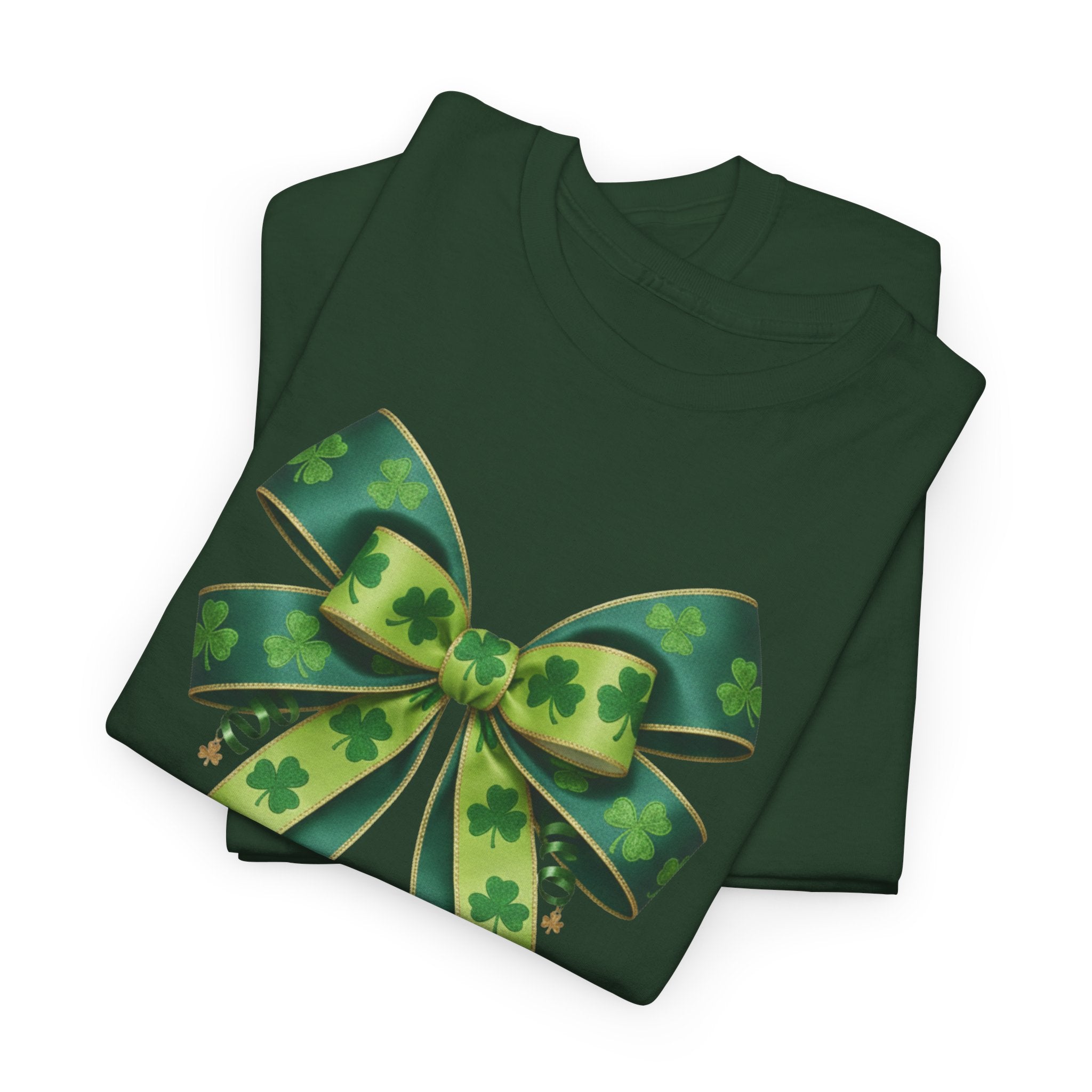 St. Patrick's Green Shamrock Bow T-Shirt