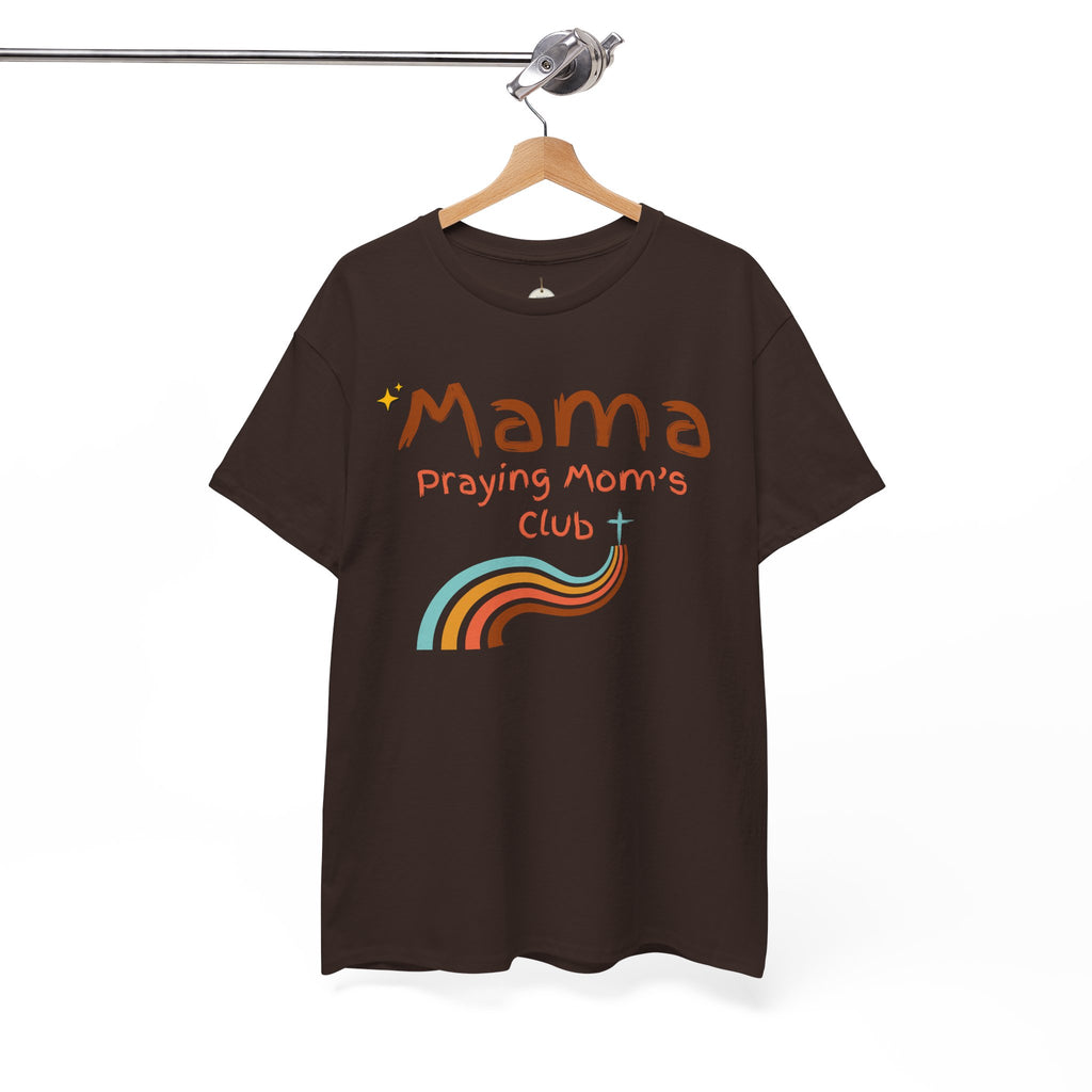 Mama Praying Mom's Club Tee — Inspirational Christian Mama T-Shirt with Rainbow - Mother's Day Gift