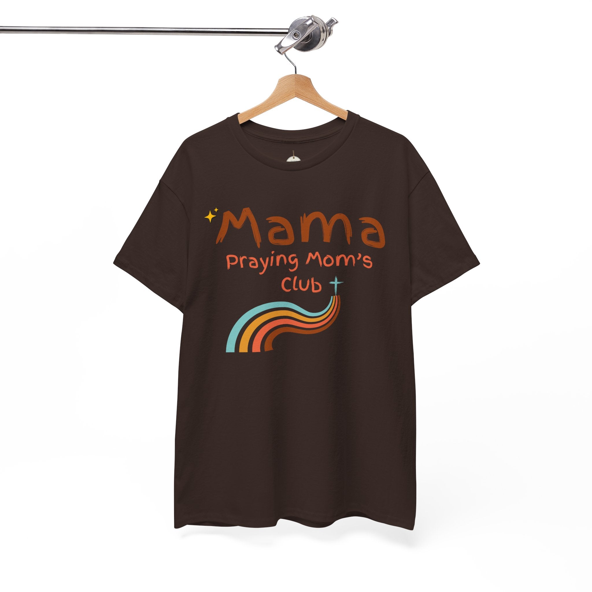 Mama Praying Mom's Club Tee — Inspirational Christian Mama T-Shirt with Rainbow - Mother's Day Gift