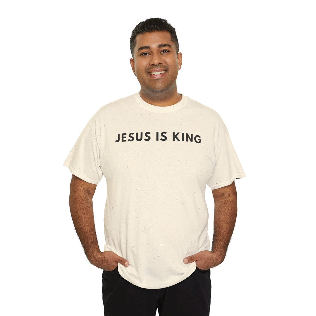 Jesus Is King Tee - Christian Faith White Cotton T-Shirt