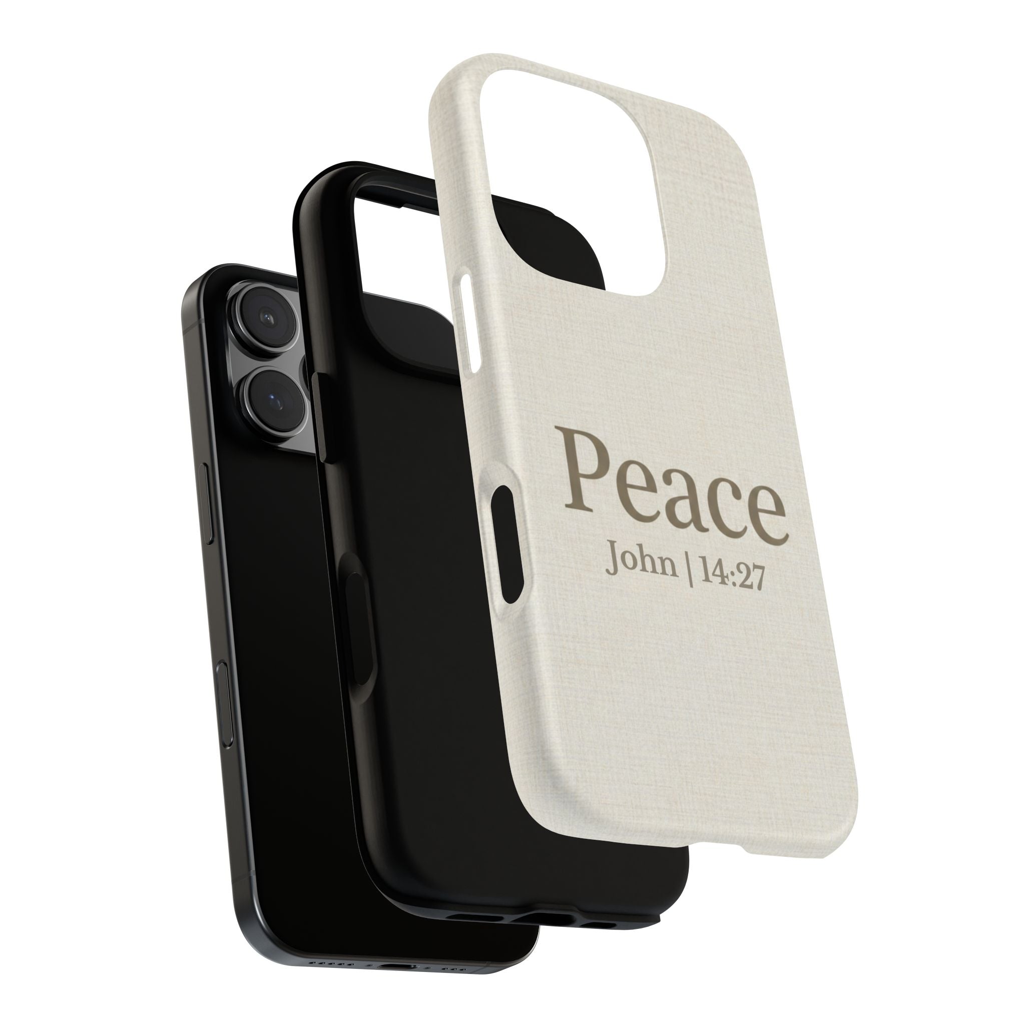 Peace (John 14:27) Phone Case — Minimalist Christian Scripture iPhone & Android Cover