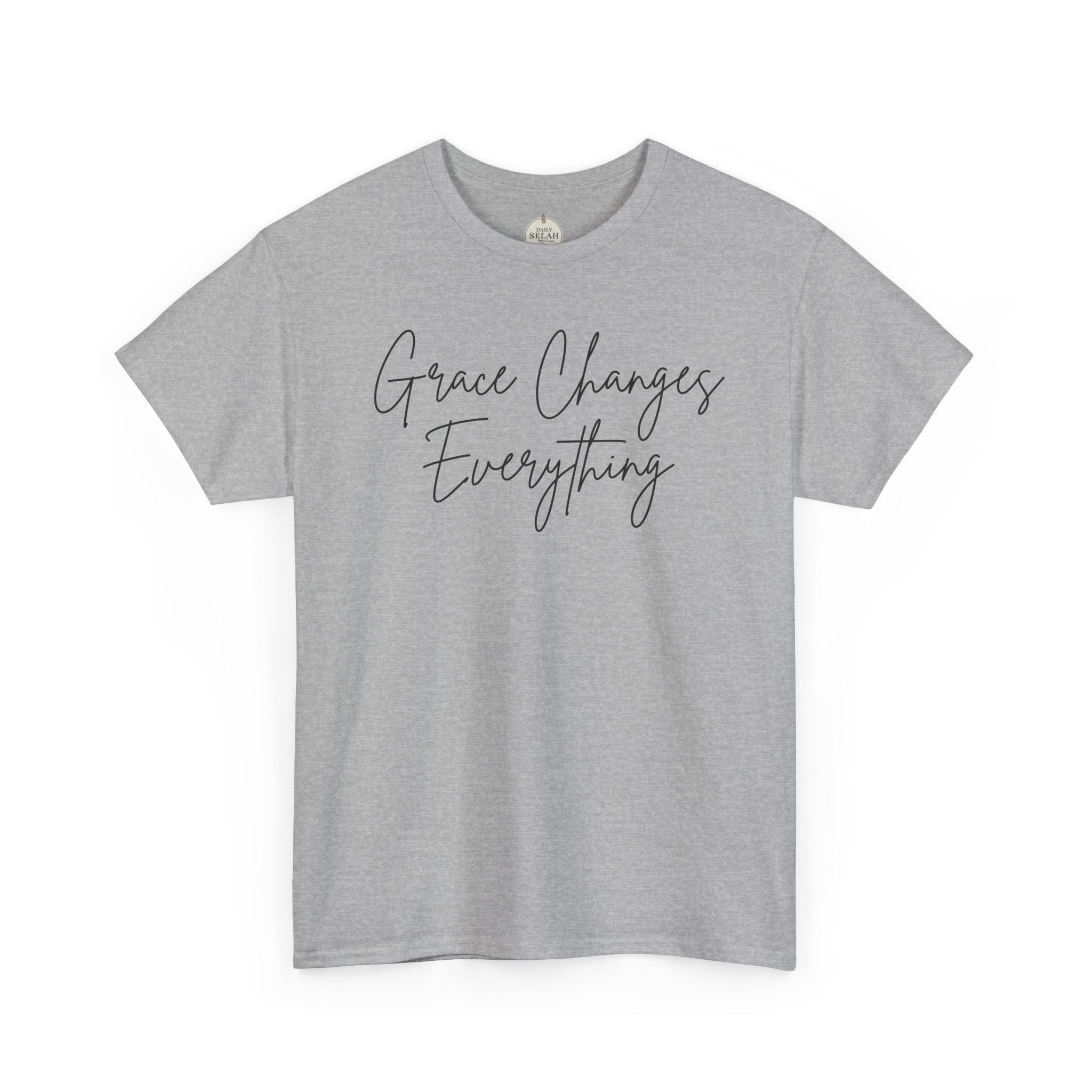 Grace Changes Everything tee | with Faith cross vertical back design
